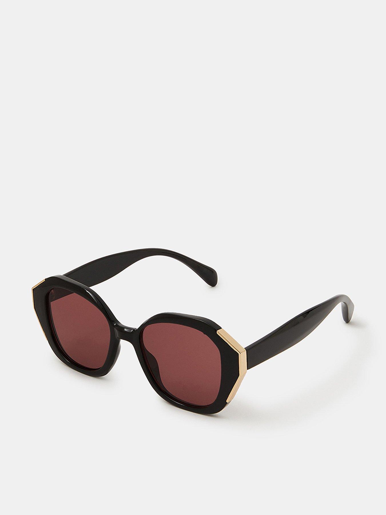 Image 1 of 3 of Accessorize Oversized Geometric Sunglasses