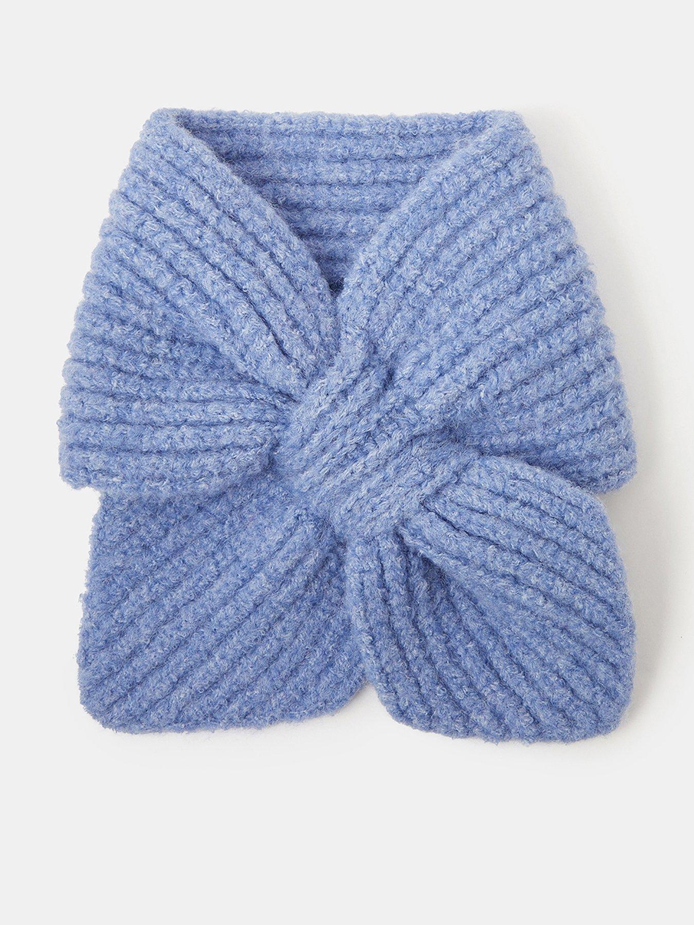 Accessorize Small Rib Knit Triangle Scarf