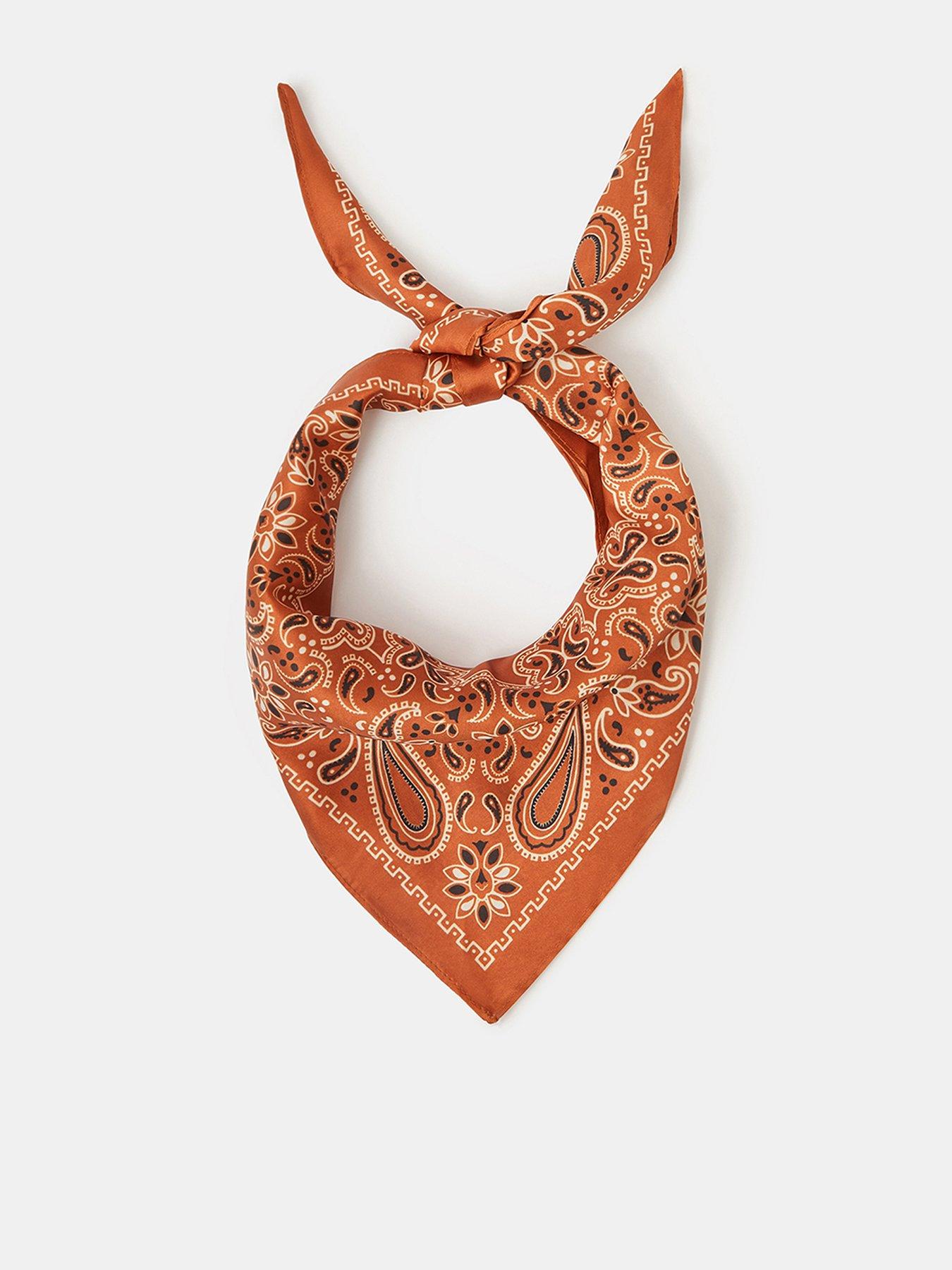 Accessorize Paisley Print Square Satin Scarf