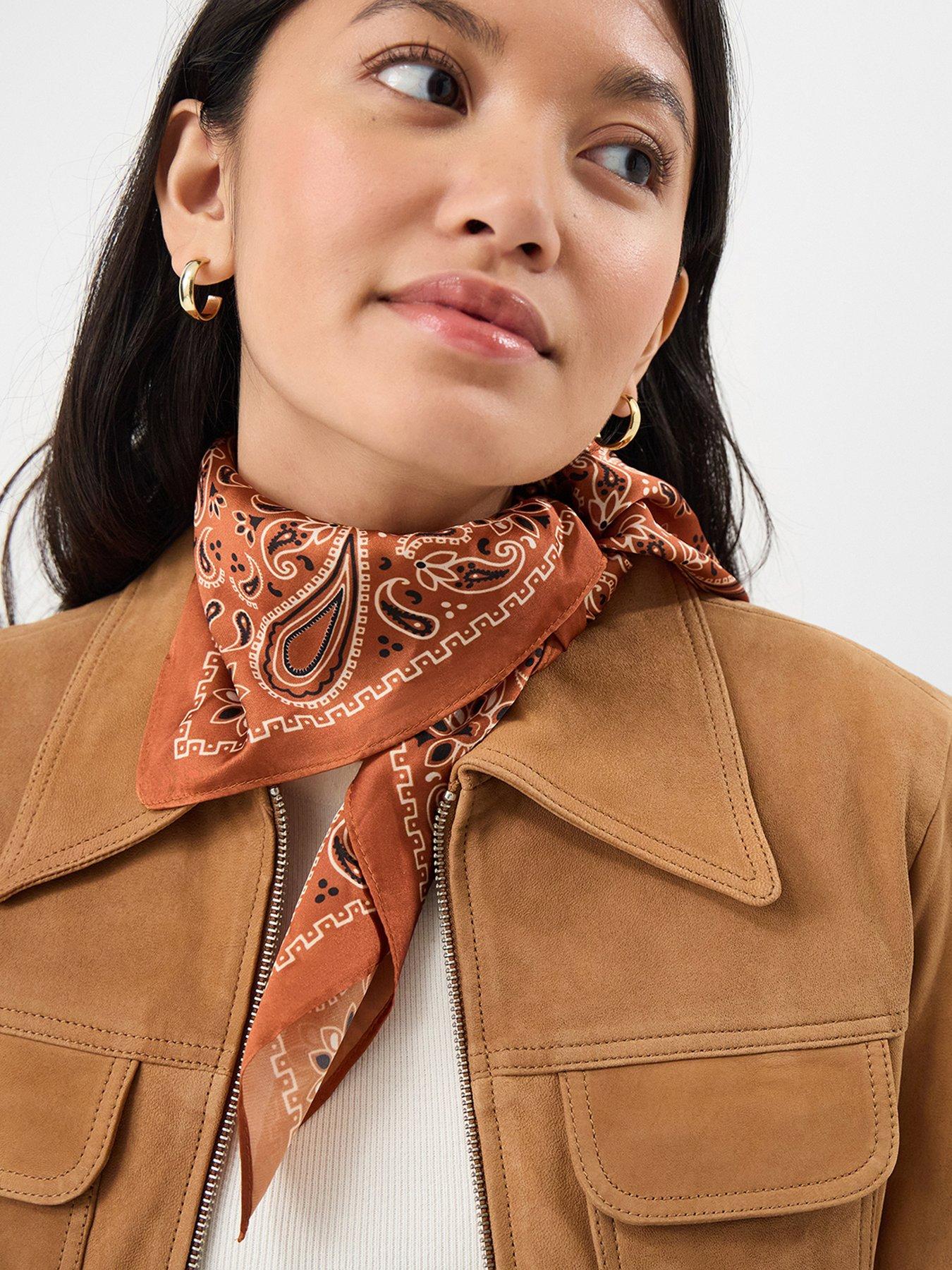 Image 2 of 3 of Accessorize Paisley Print Square Satin Scarf