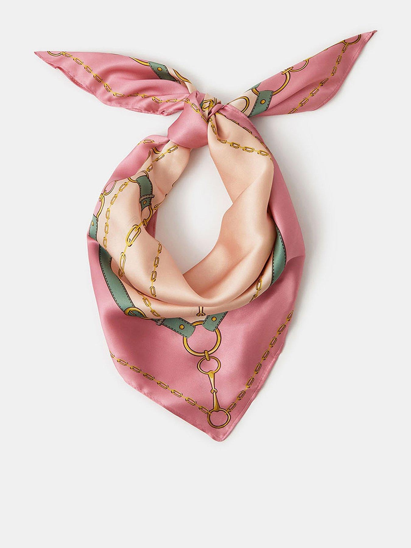 Accessorize Chain Print Square Satin Scarf