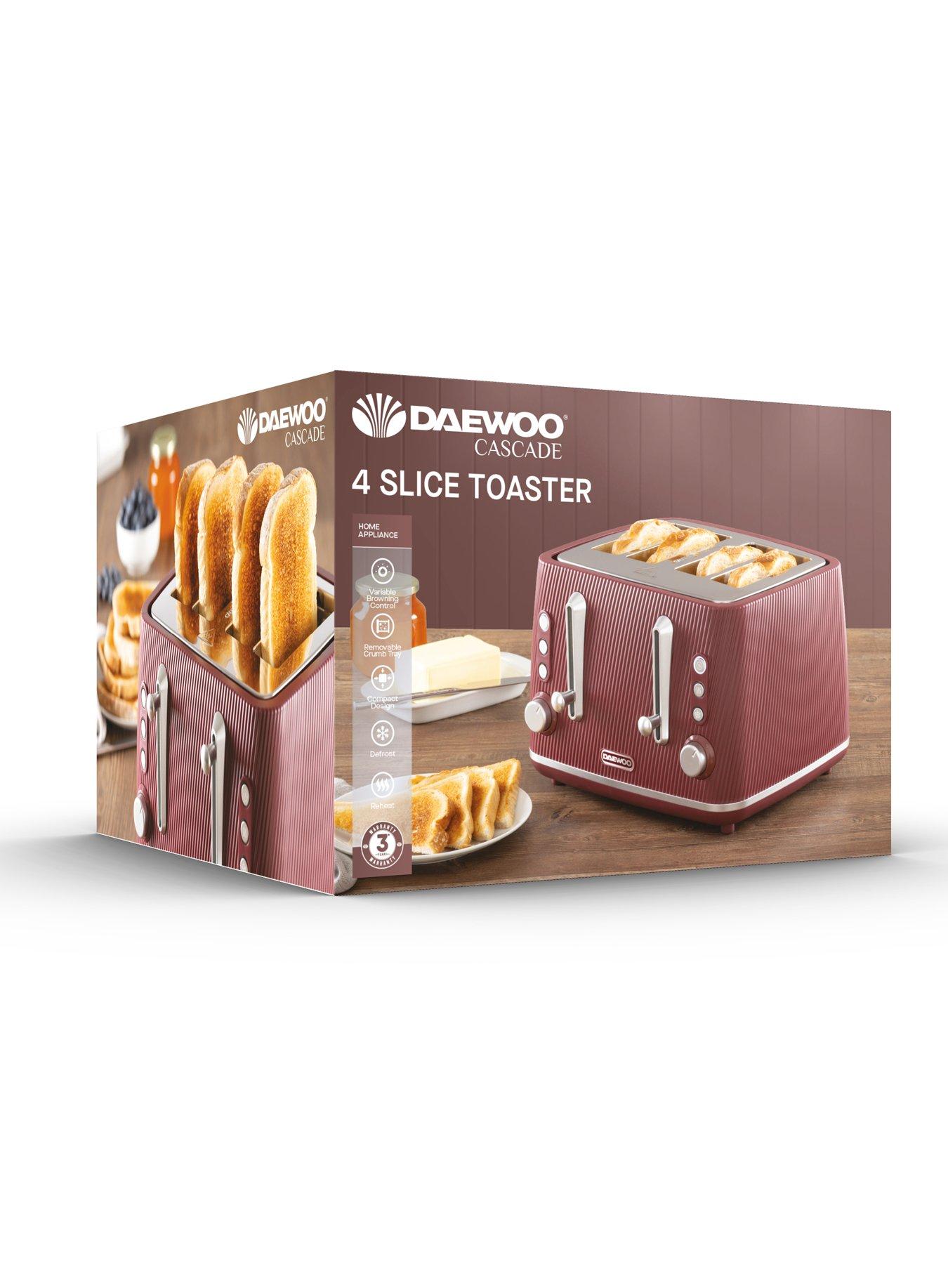Image 7 of 7 of Daewoo Cascade 4 Slice Toaster - Ruby