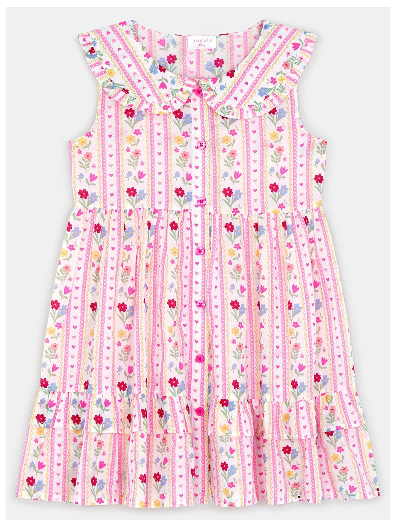 Accessorize Girls Prairie Floral Dress, Multi, Size 11-12 Years