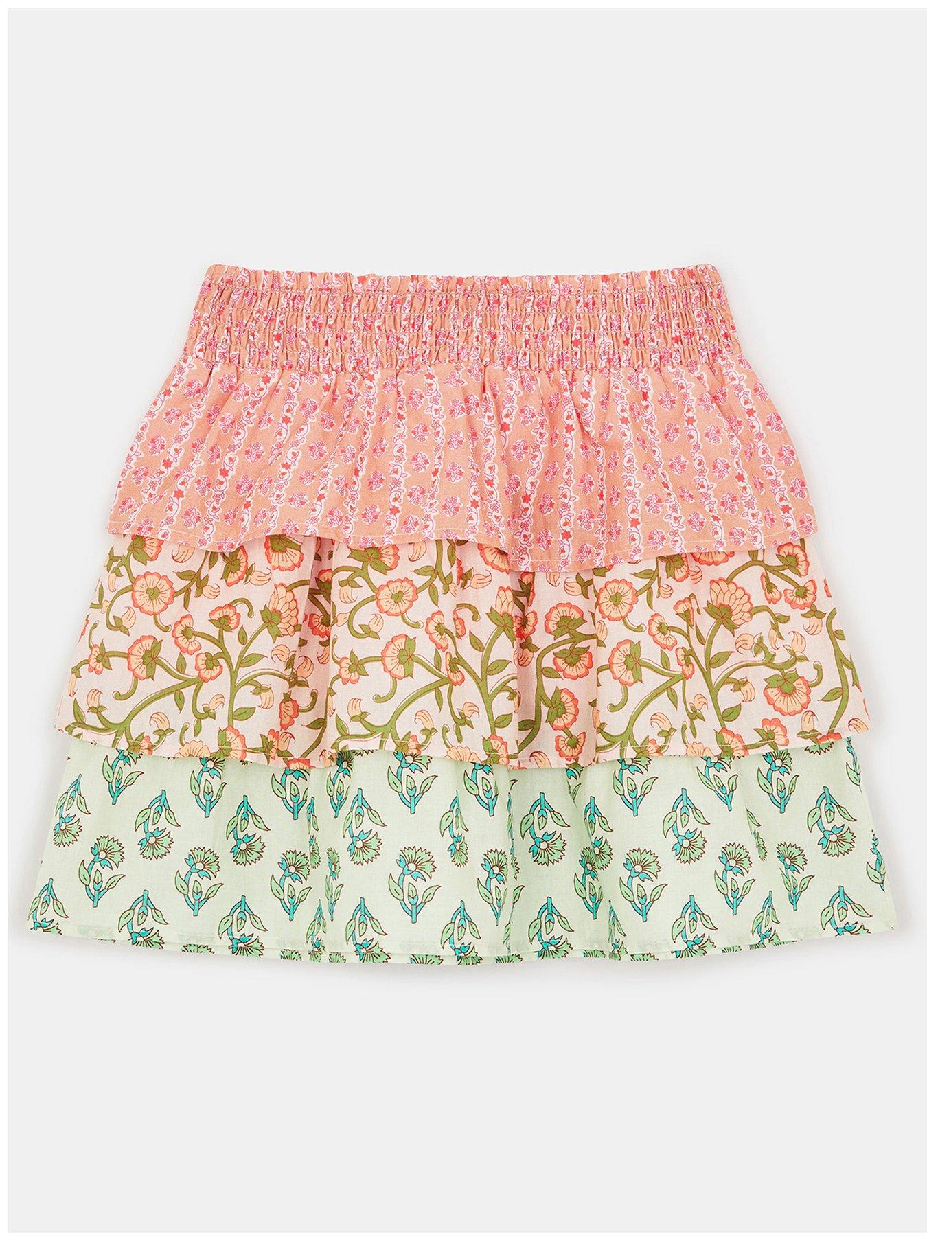 Accessorize Girls Floral Ra Ra Skirt - Pink