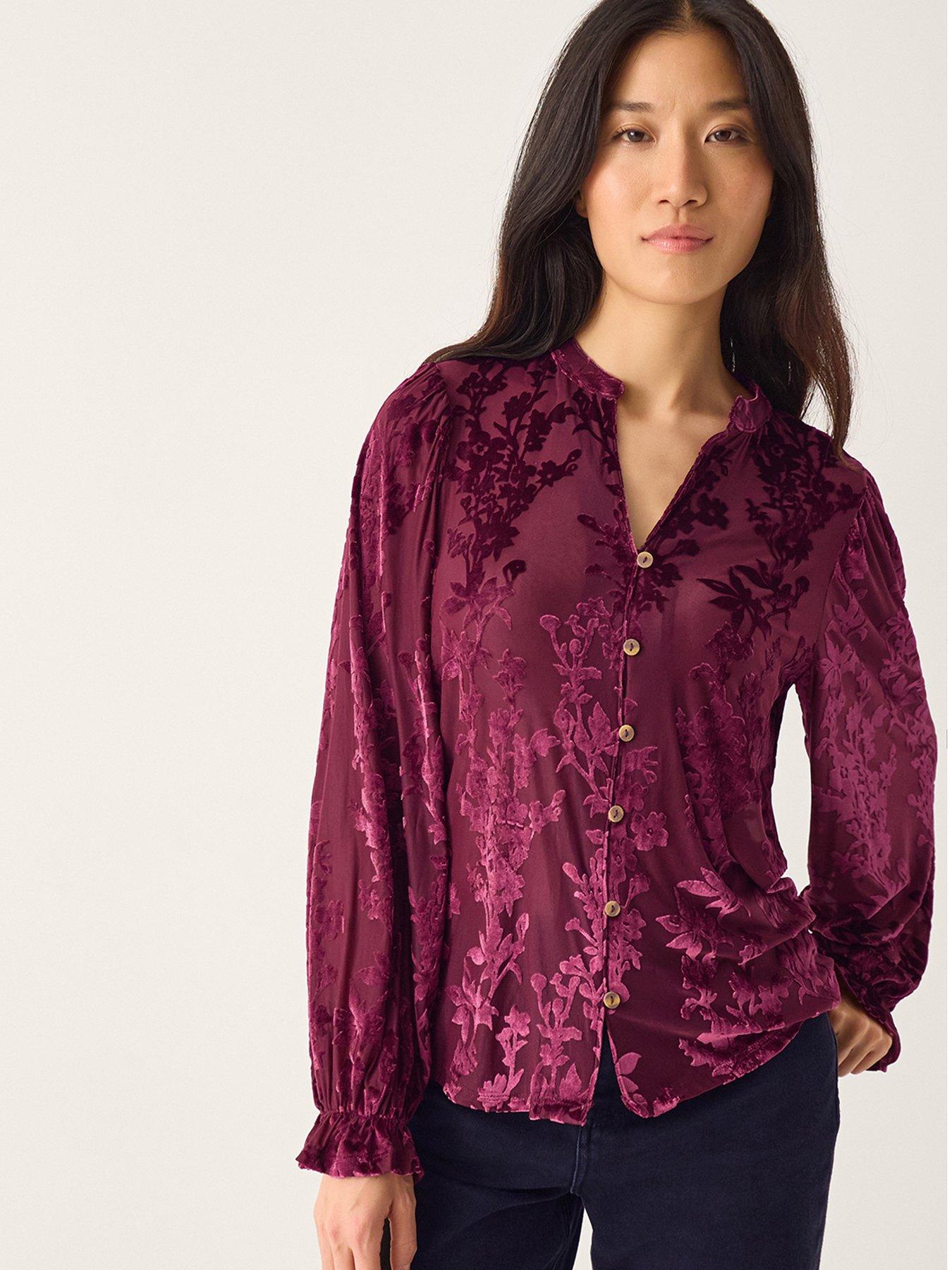 monsoon-denva-devore-blouse-red