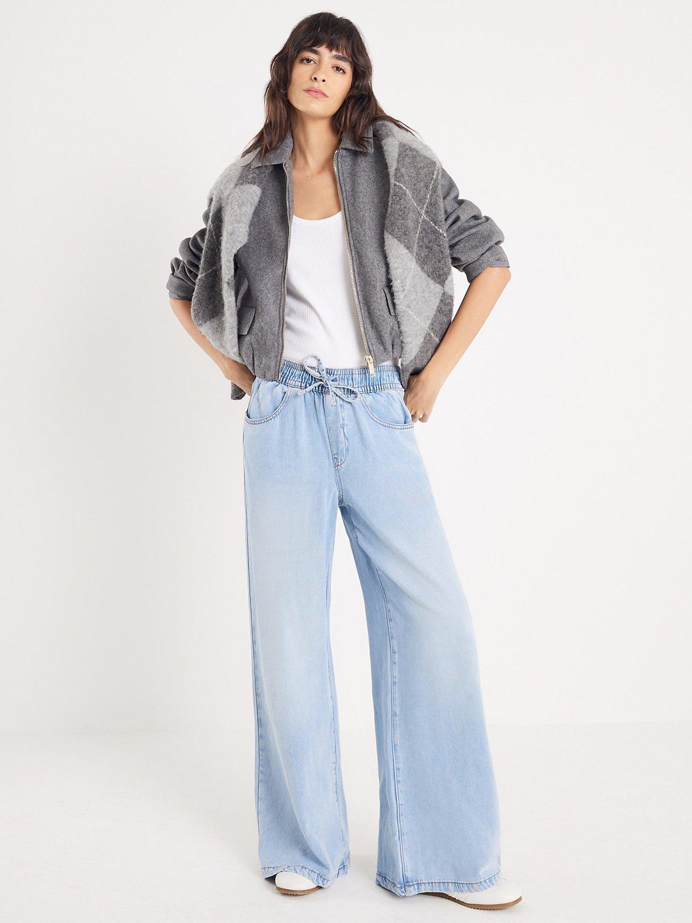 Image 1 of 4 of River Island Wide Leg Pj Pant Jasmine - Blue