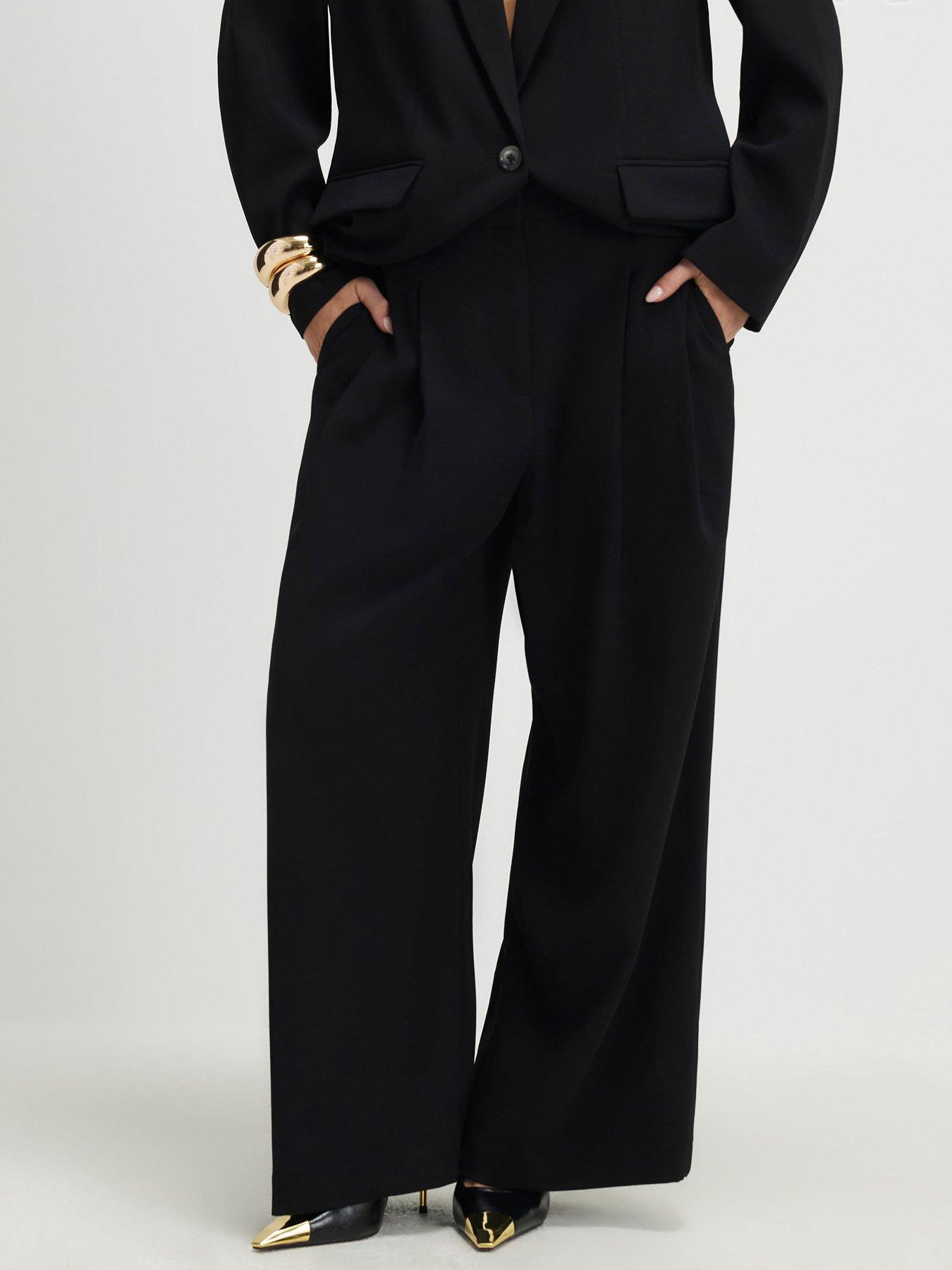 River Island Wide Leg Trouser - Black
