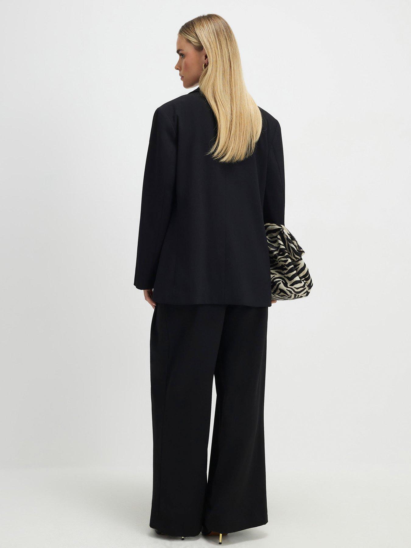 Image 2 of 4 of River Island Petite Core Epp Wide Leg - Black