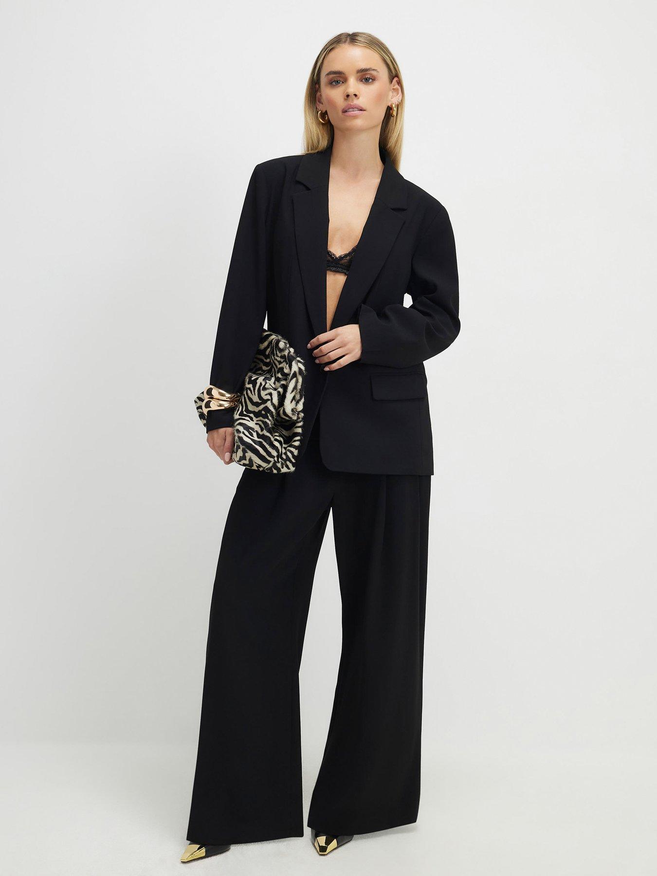 Image 3 of 4 of River Island Petite Core Epp Wide Leg - Black