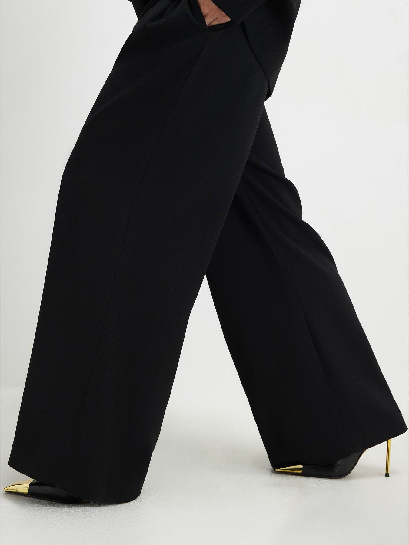 Image 4 of 4 of River Island Petite Core Epp Wide Leg - Black