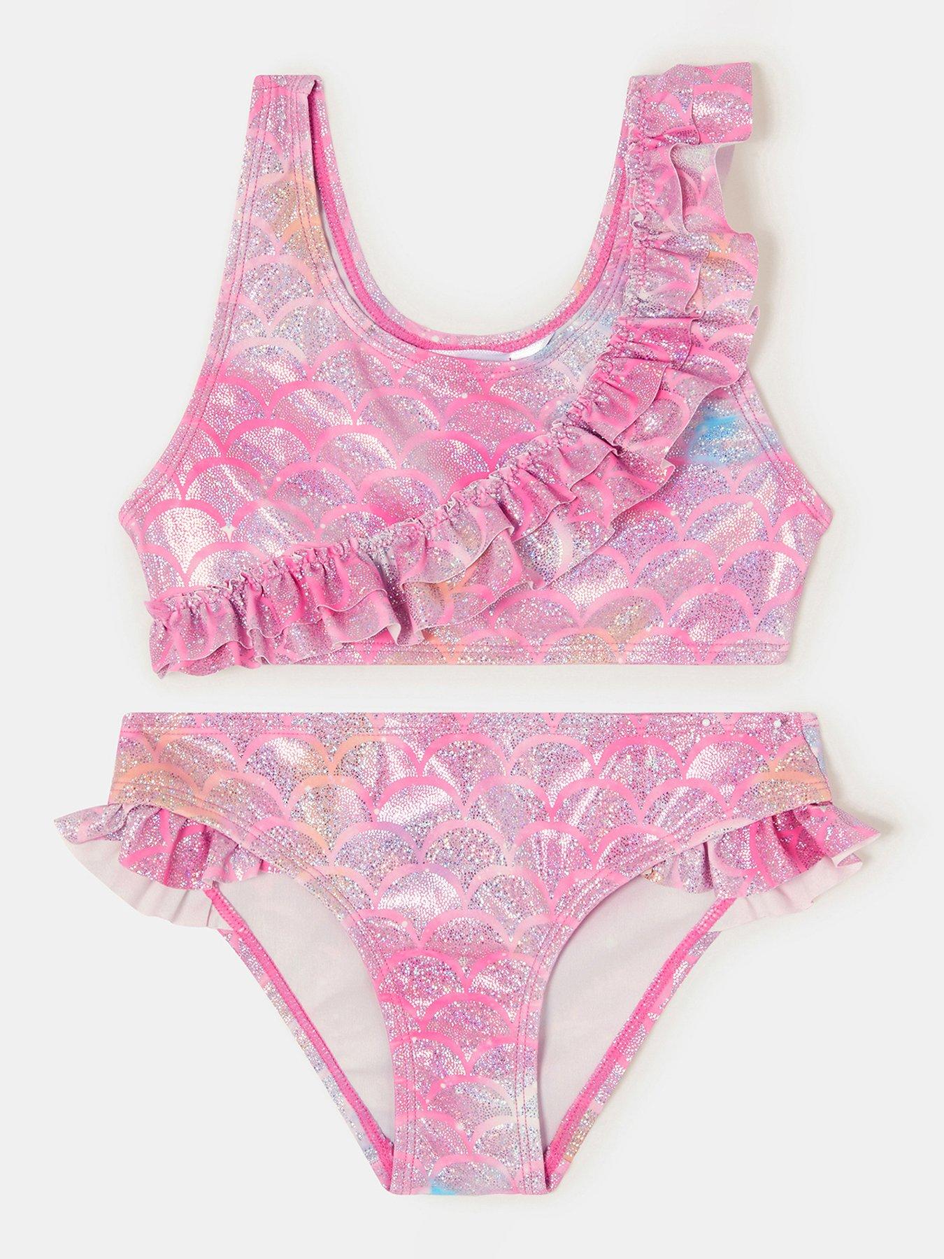 Image 1 of 3 of Accessorize Girls Mermaid Bikini - Pink