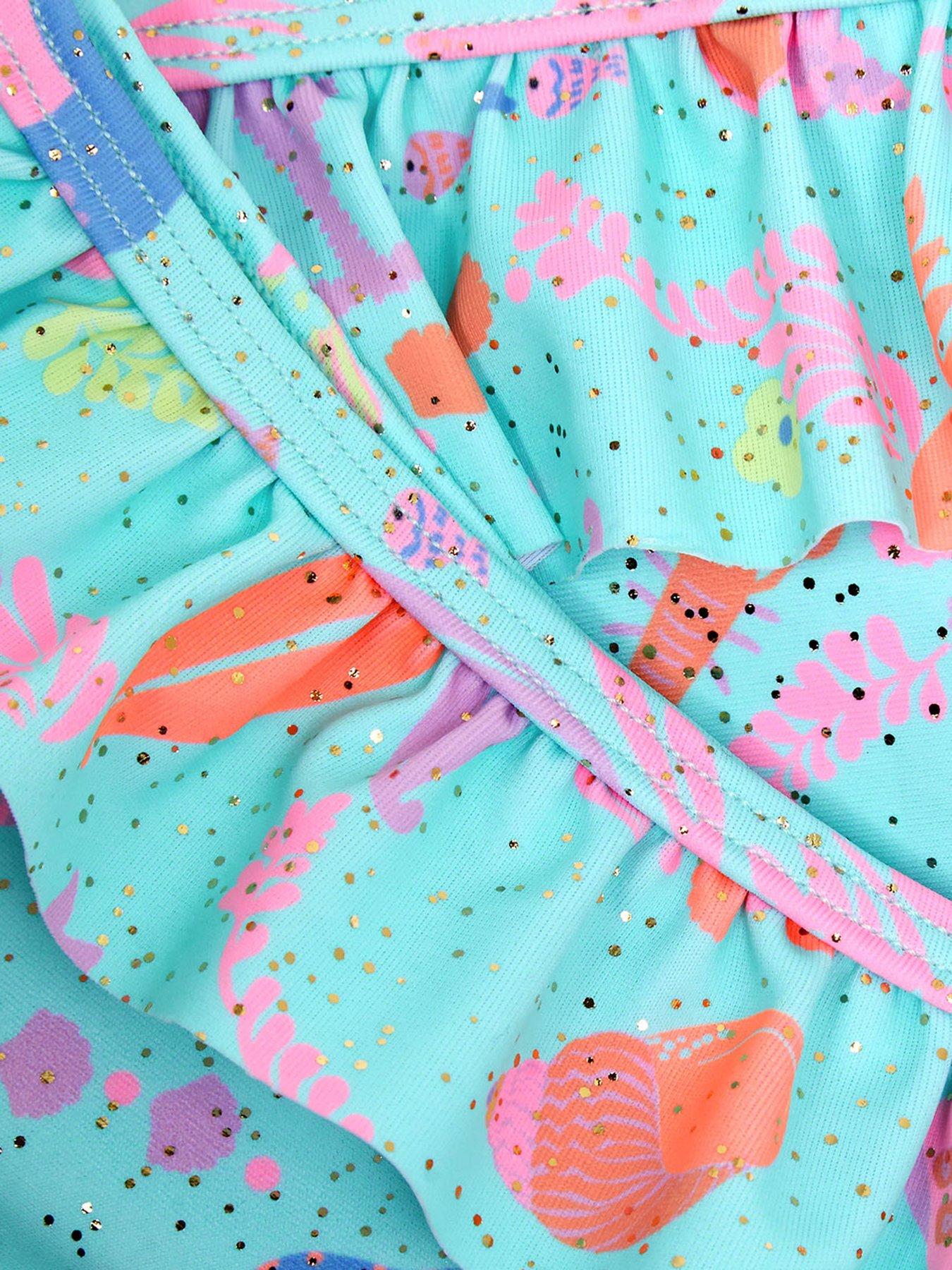 Image 3 of 3 of Accessorize Girls Sealife Frill Bikini - Multi