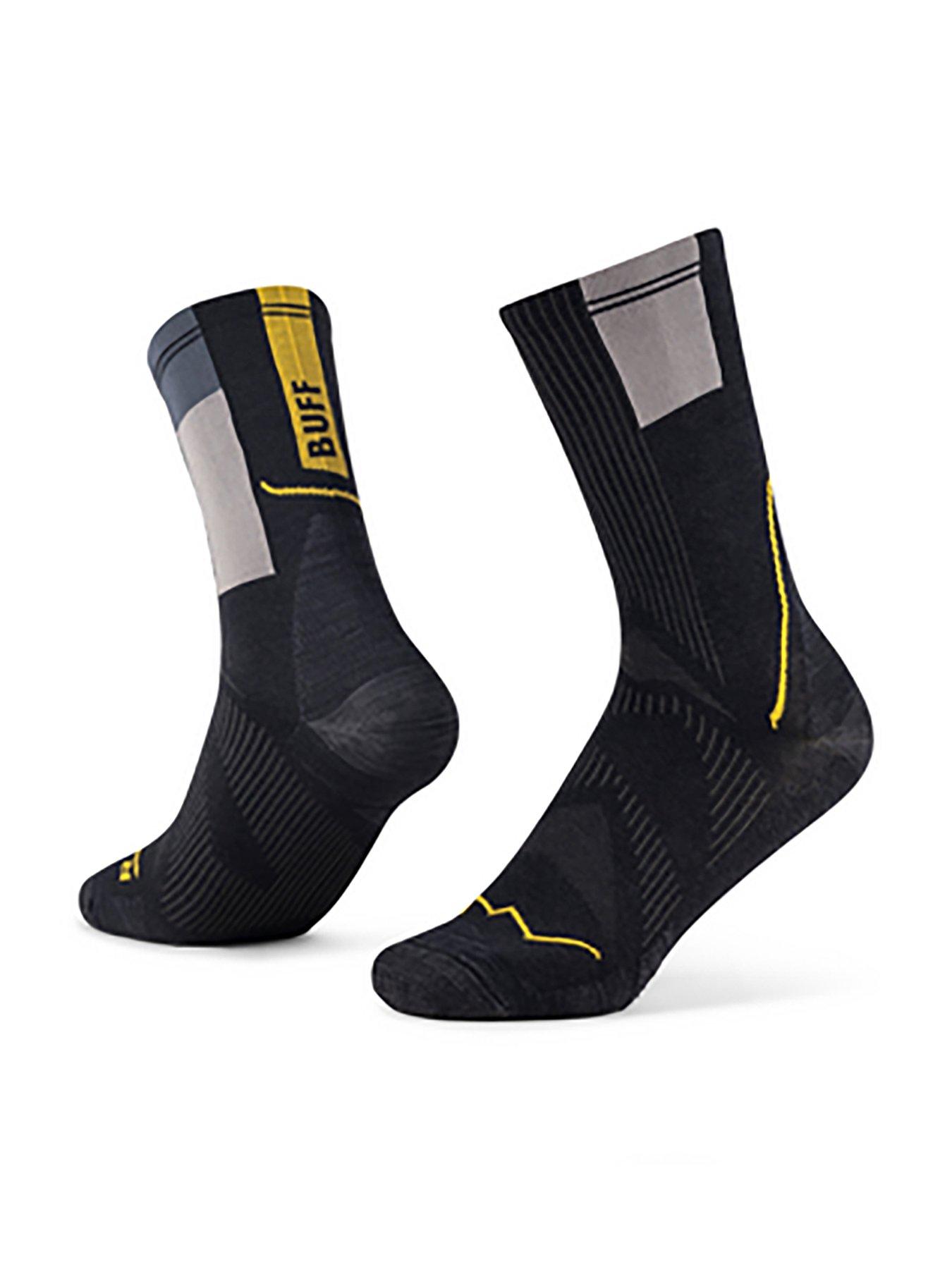 Buff Coolnet Crew Sock-graphite, Black, Size M, Men