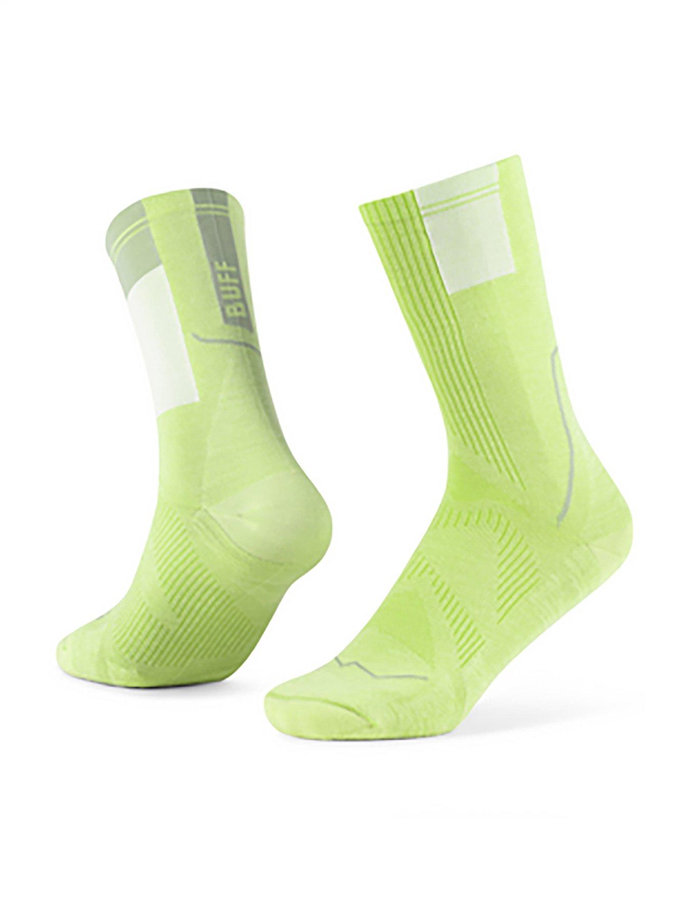Buff Coolnet Crew Sock-lime