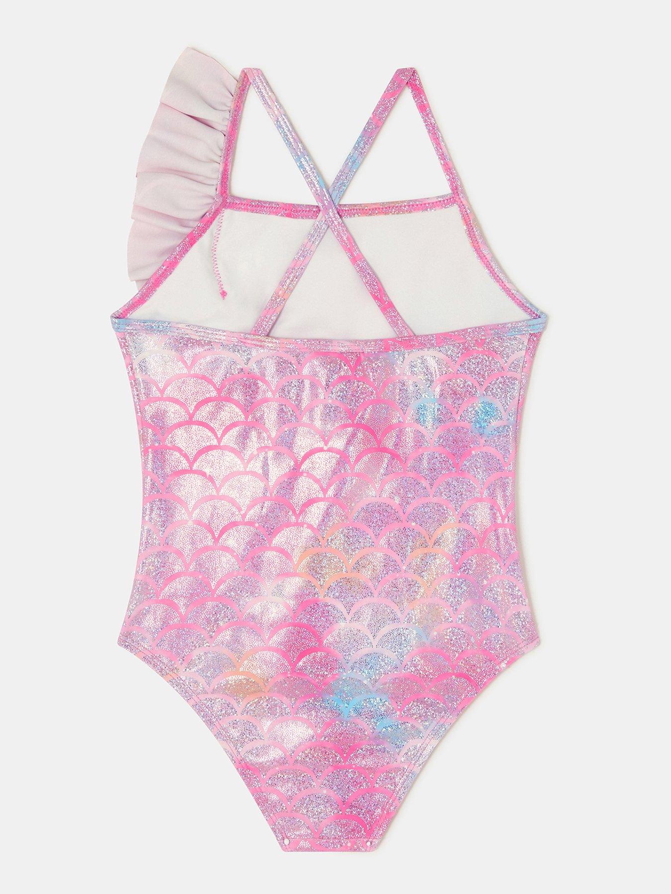 Image 2 of 3 of Accessorize Girls Mermaid Swimsuit - Pink