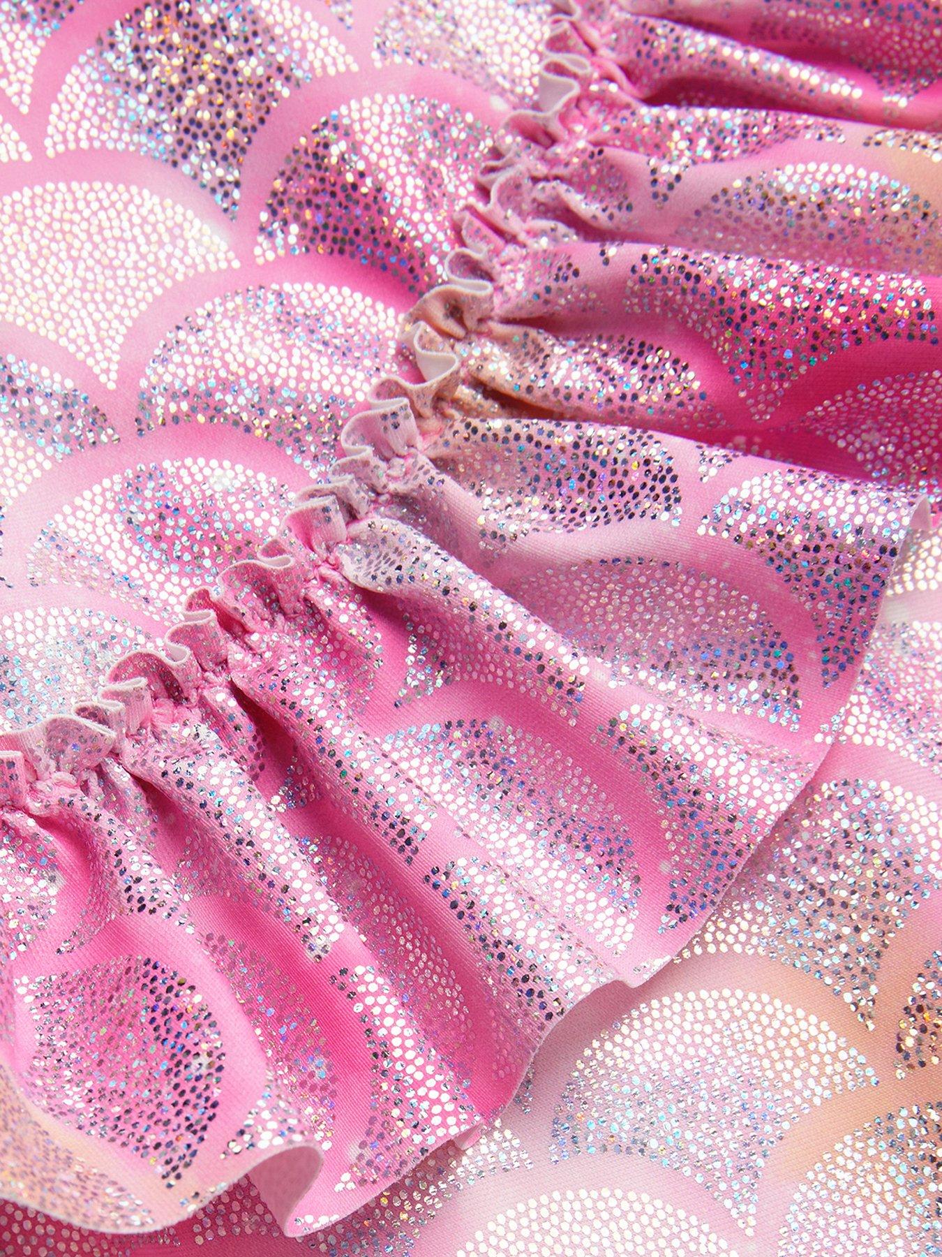 Image 3 of 3 of Accessorize Girls Mermaid Swimsuit - Pink