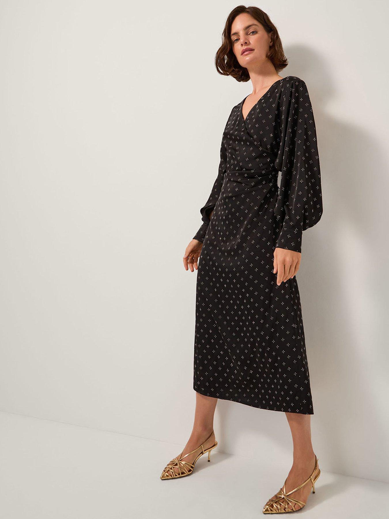 Monsoon Margo Hotfix Midi Dress - Black