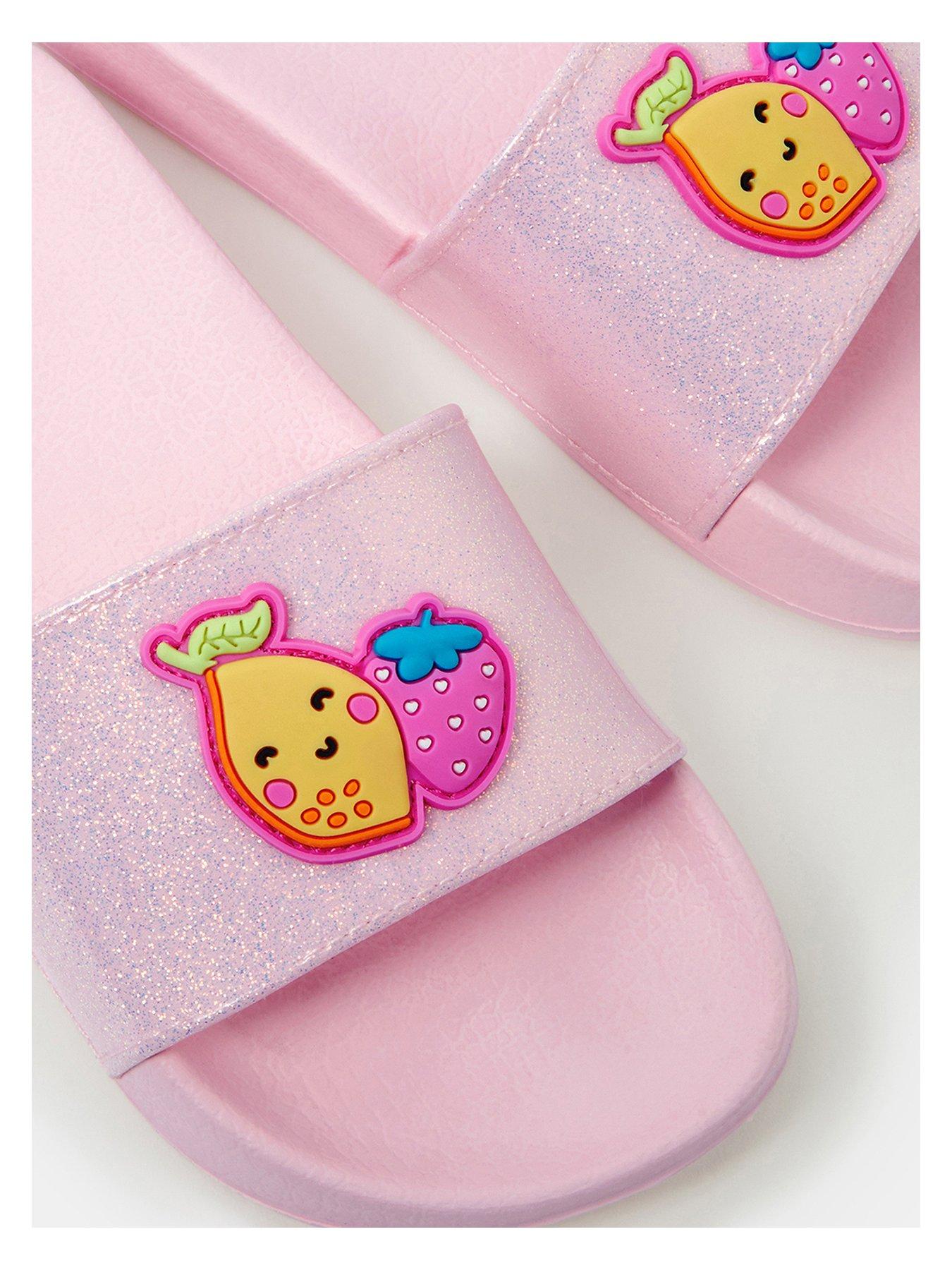 Image 3 of 3 of Accessorize Girls Fruit Sliders - Pink