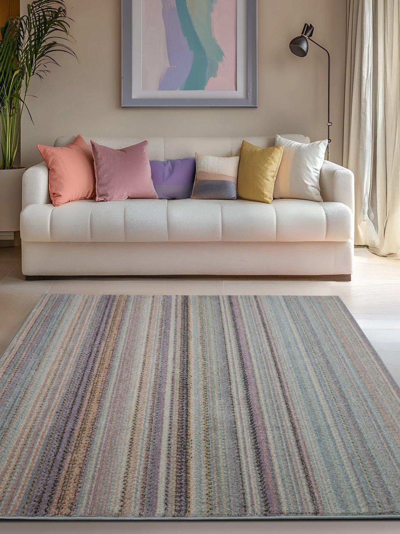 The Very Collection Echo Pastel Stripe Rug | Very