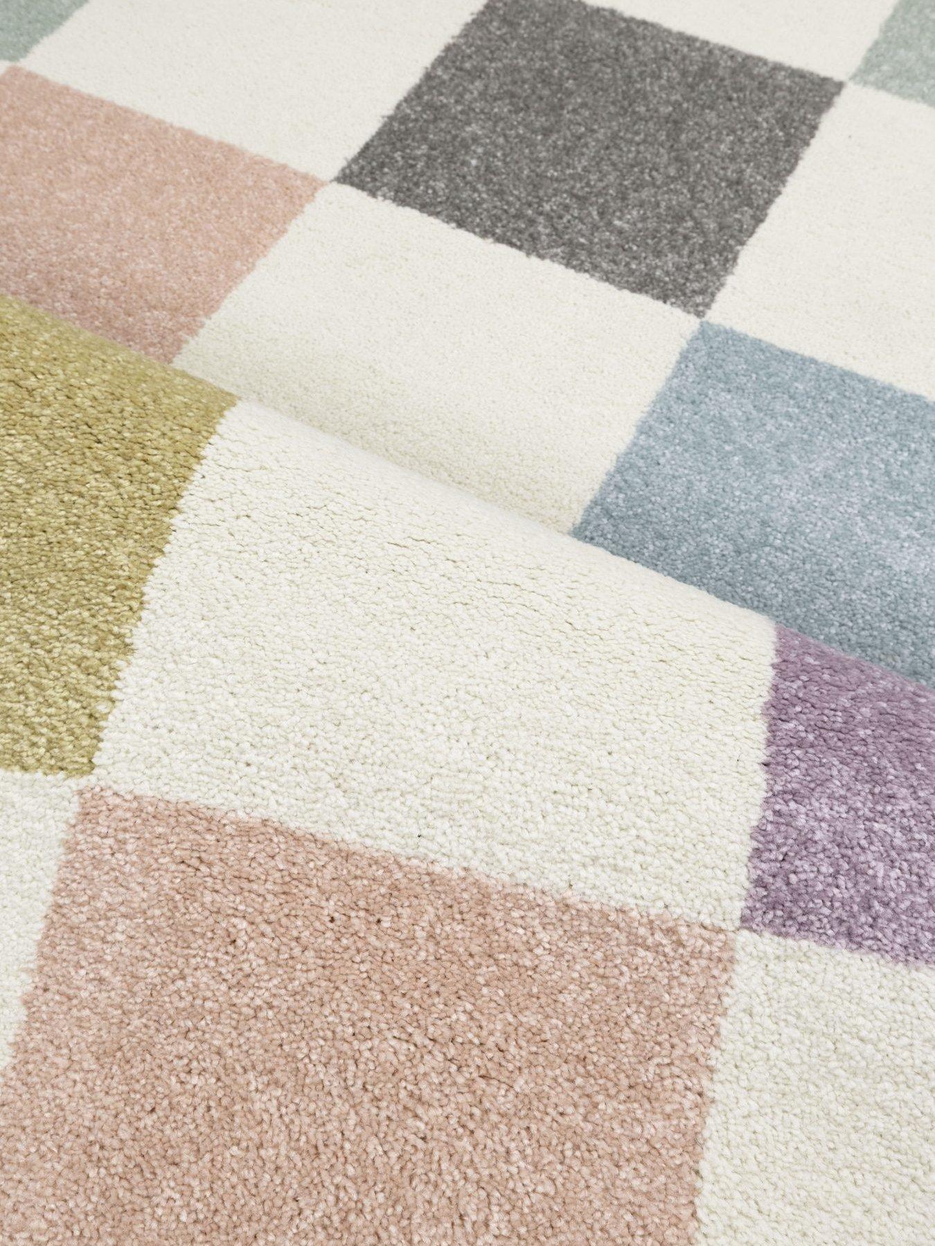 Image 3 of 4 of The Very Collection Echo Chequer Pastel Rug