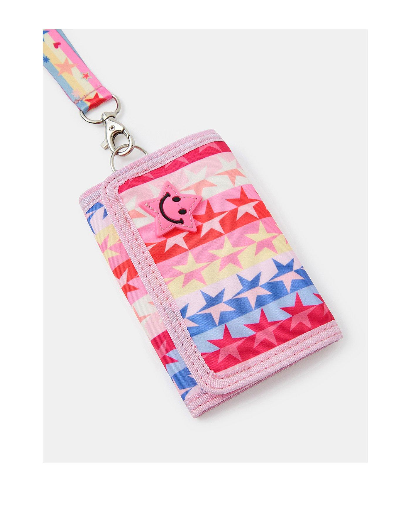 Image 1 of 3 of Accessorize Girls Star Print Wallet And Lanyard - Multi