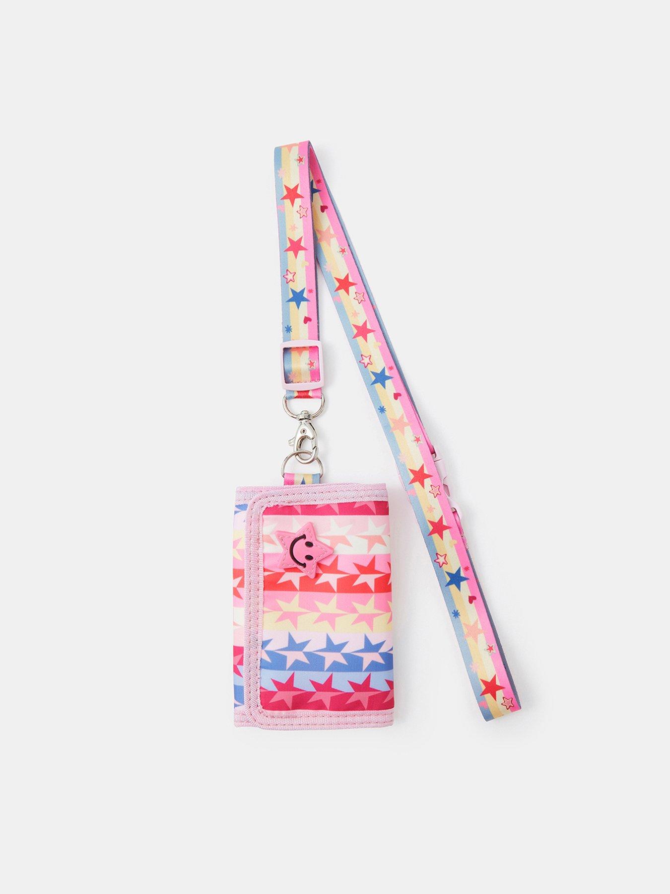 Image 3 of 3 of Accessorize Girls Star Print Wallet And Lanyard - Multi