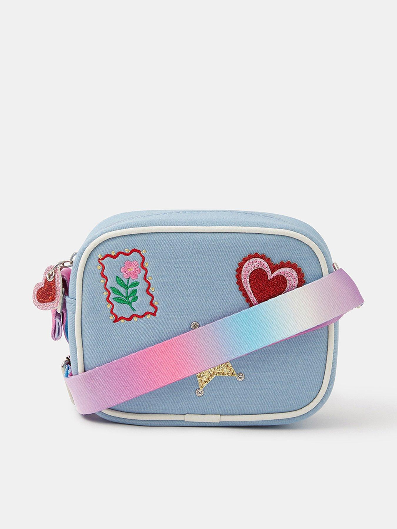 Image 1 of 4 of Accessorize Girls Prairie Badge Cross Body Bag - Blue