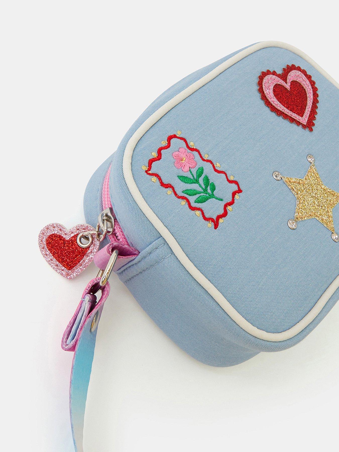 Image 3 of 4 of Accessorize Girls Prairie Badge Cross Body Bag - Blue