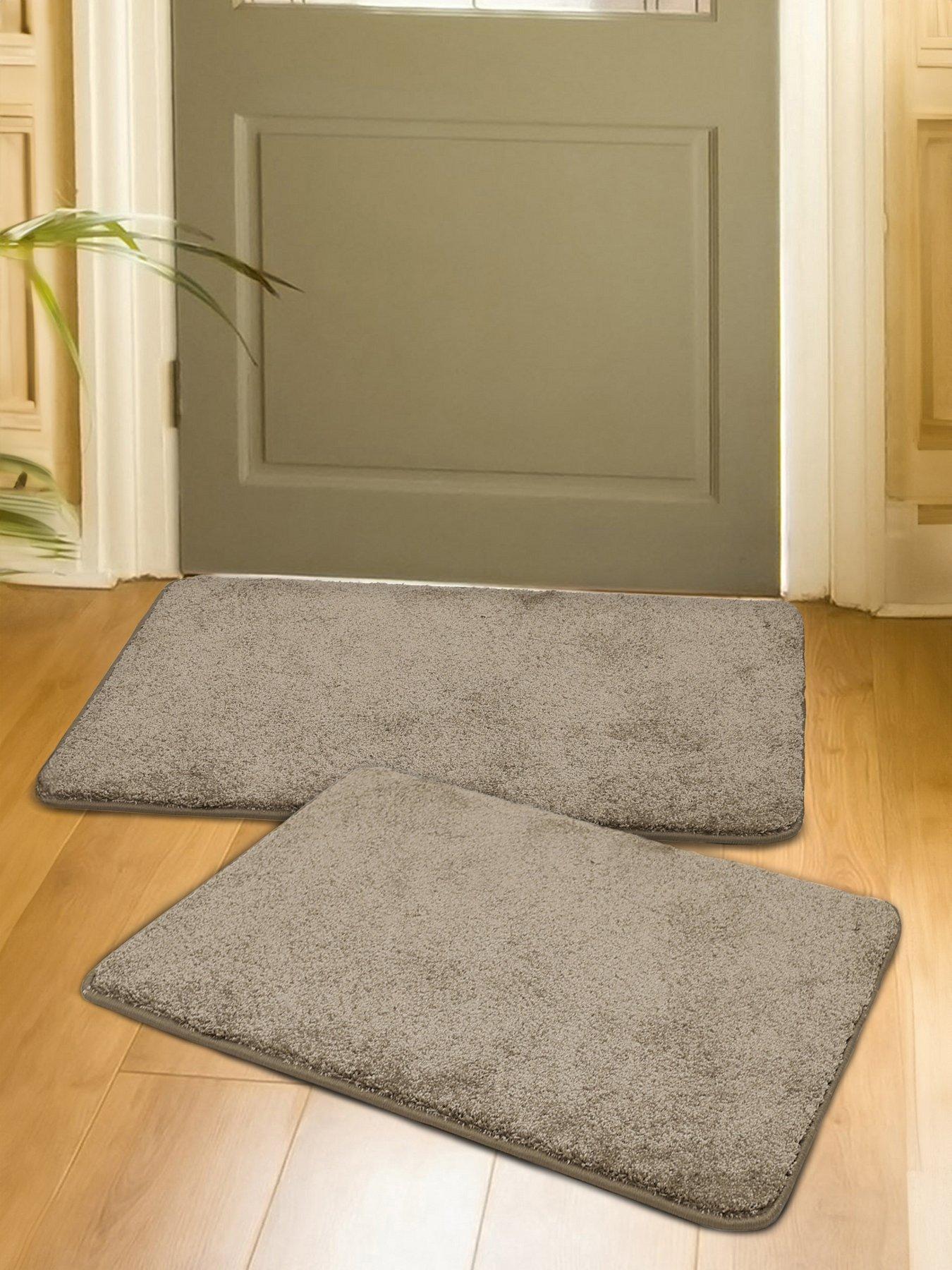 Very Home Scattamat Pack Of 2 Doormats 50 X 80cm. - Charcoal
