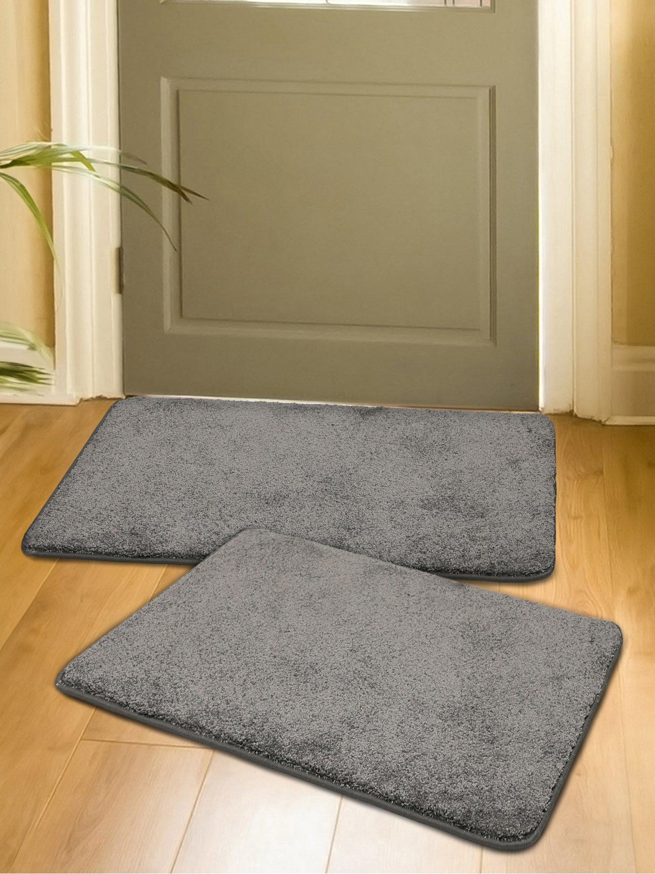 Very Home Scattamat Pack Of 2 Doormats 50 X 80cm. - Charcoal