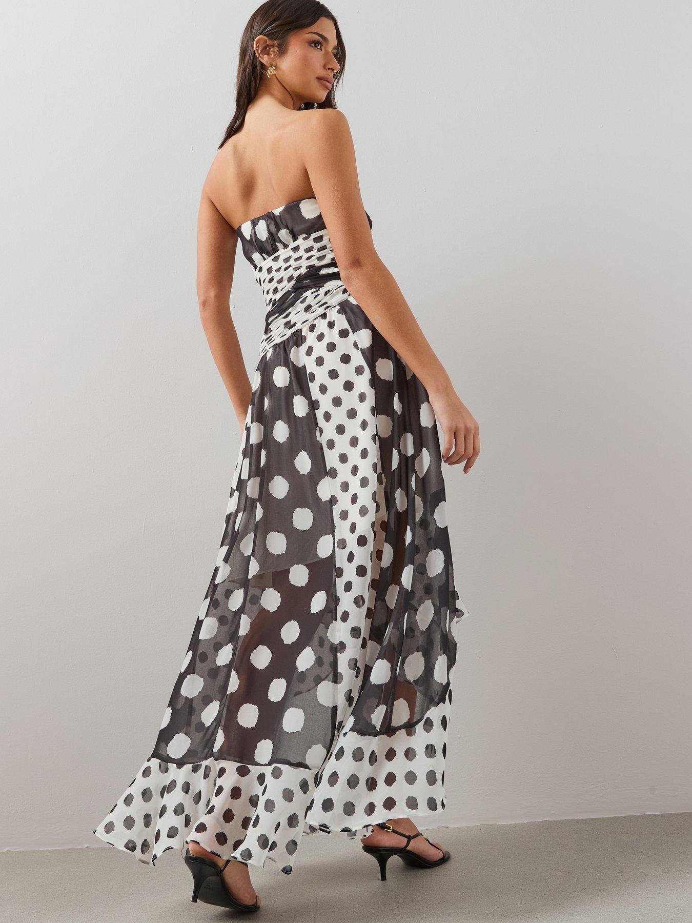 Image 2 of 6 of The Very Collection Cut Out Printed Asymmetric Dress - Print