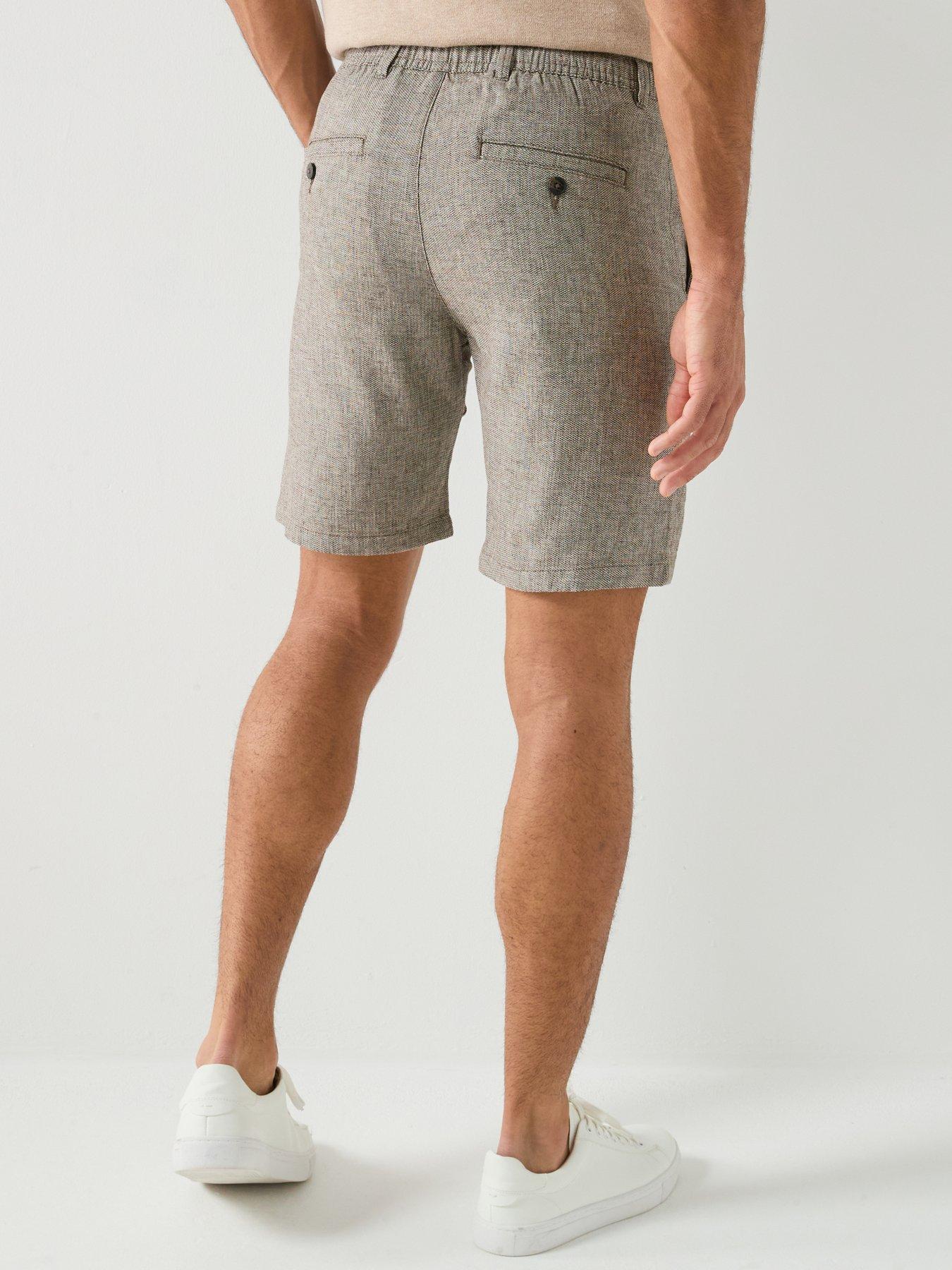 Image 2 of 6 of Selected Brody Slim Fit Linen Shorts