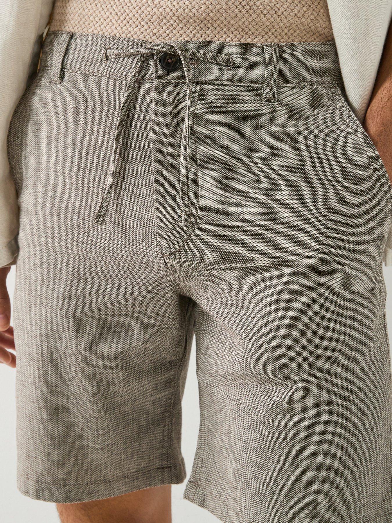 Image 4 of 6 of Selected Brody Slim Fit Linen Shorts