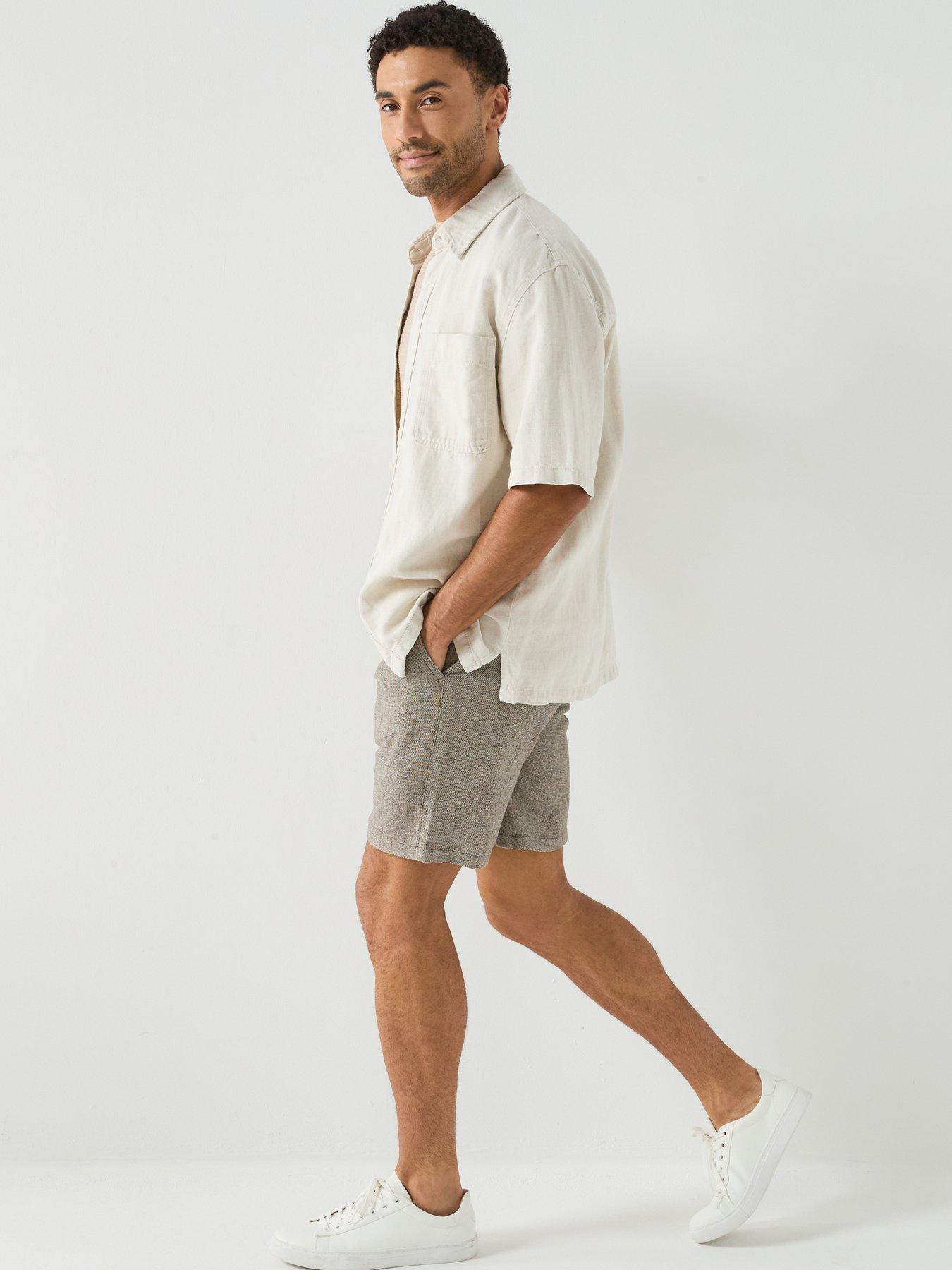 Image 6 of 6 of Selected Brody Slim Fit Linen Shorts