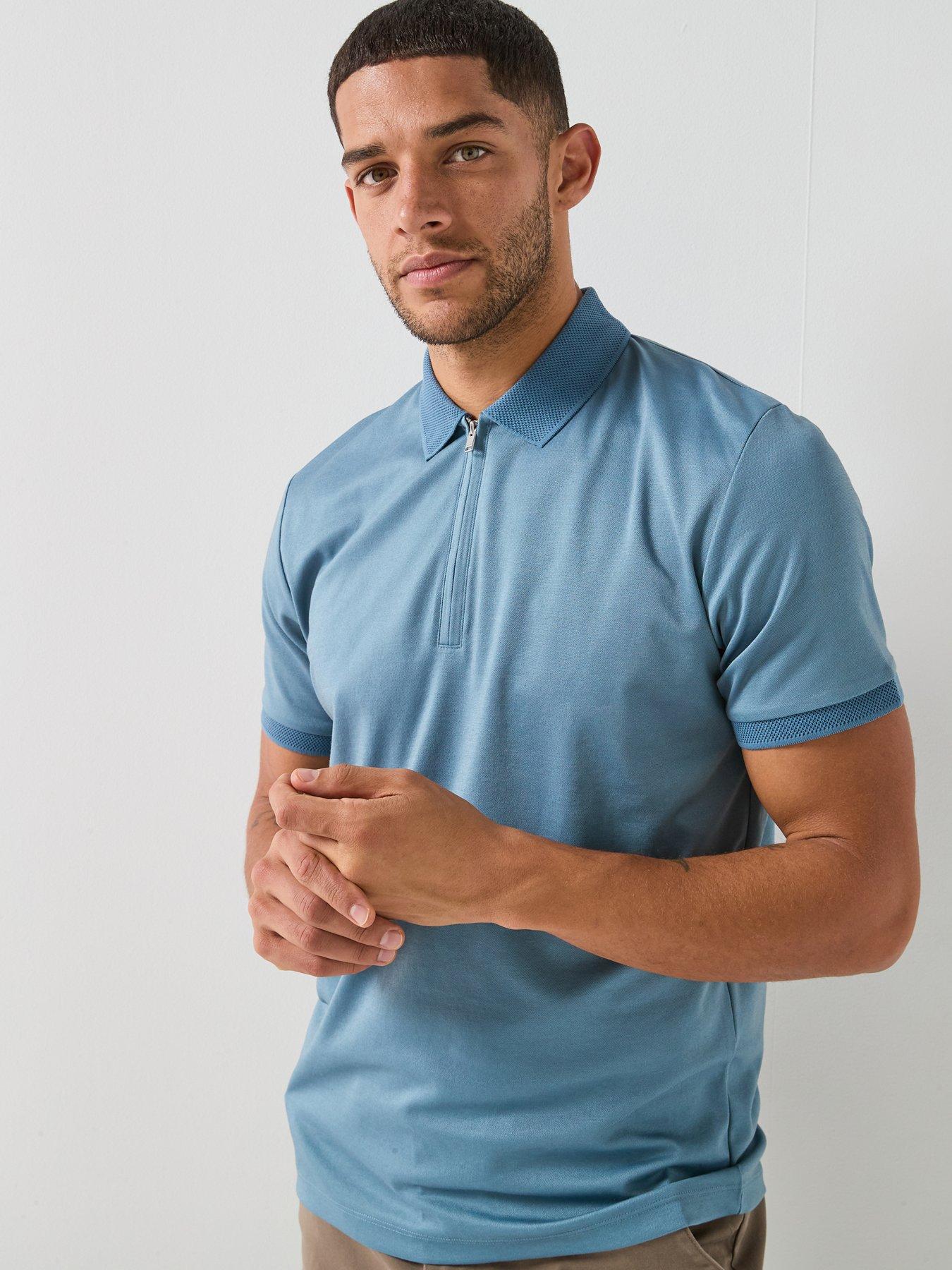 Selected Fave Zip Short Sleeve Polo Shirt