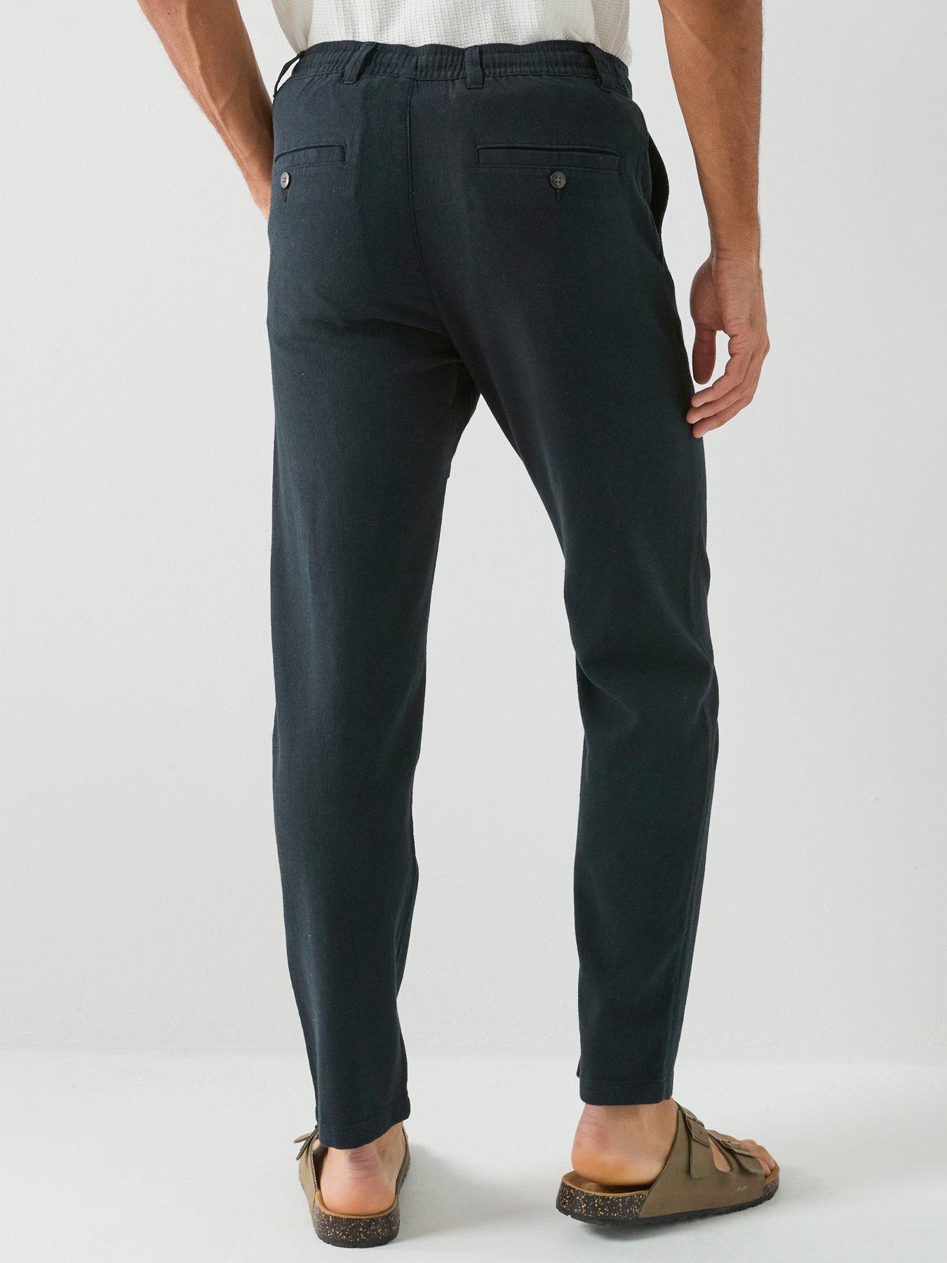 Image 2 of 6 of Selected Brody Slim Fit Linen Trousers