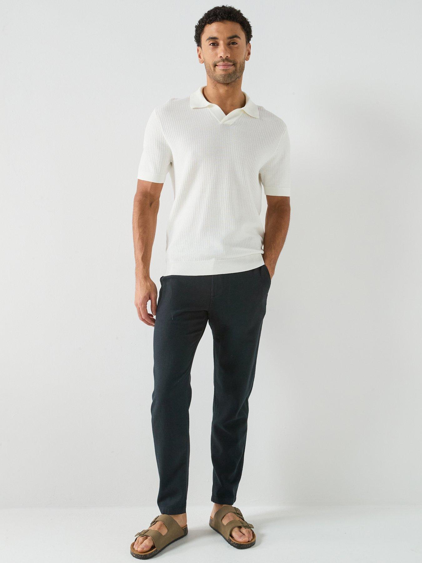 Image 3 of 6 of Selected Brody Slim Fit Linen Trousers