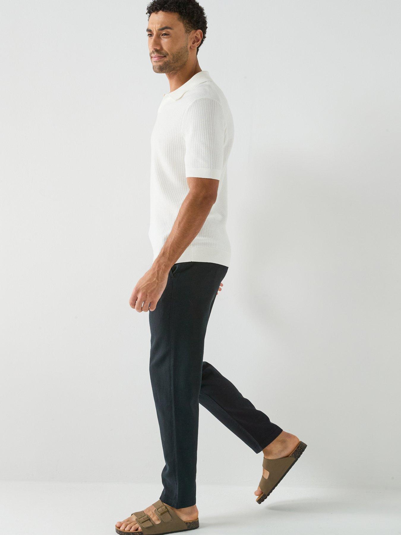 Image 6 of 6 of Selected Brody Slim Fit Linen Trousers