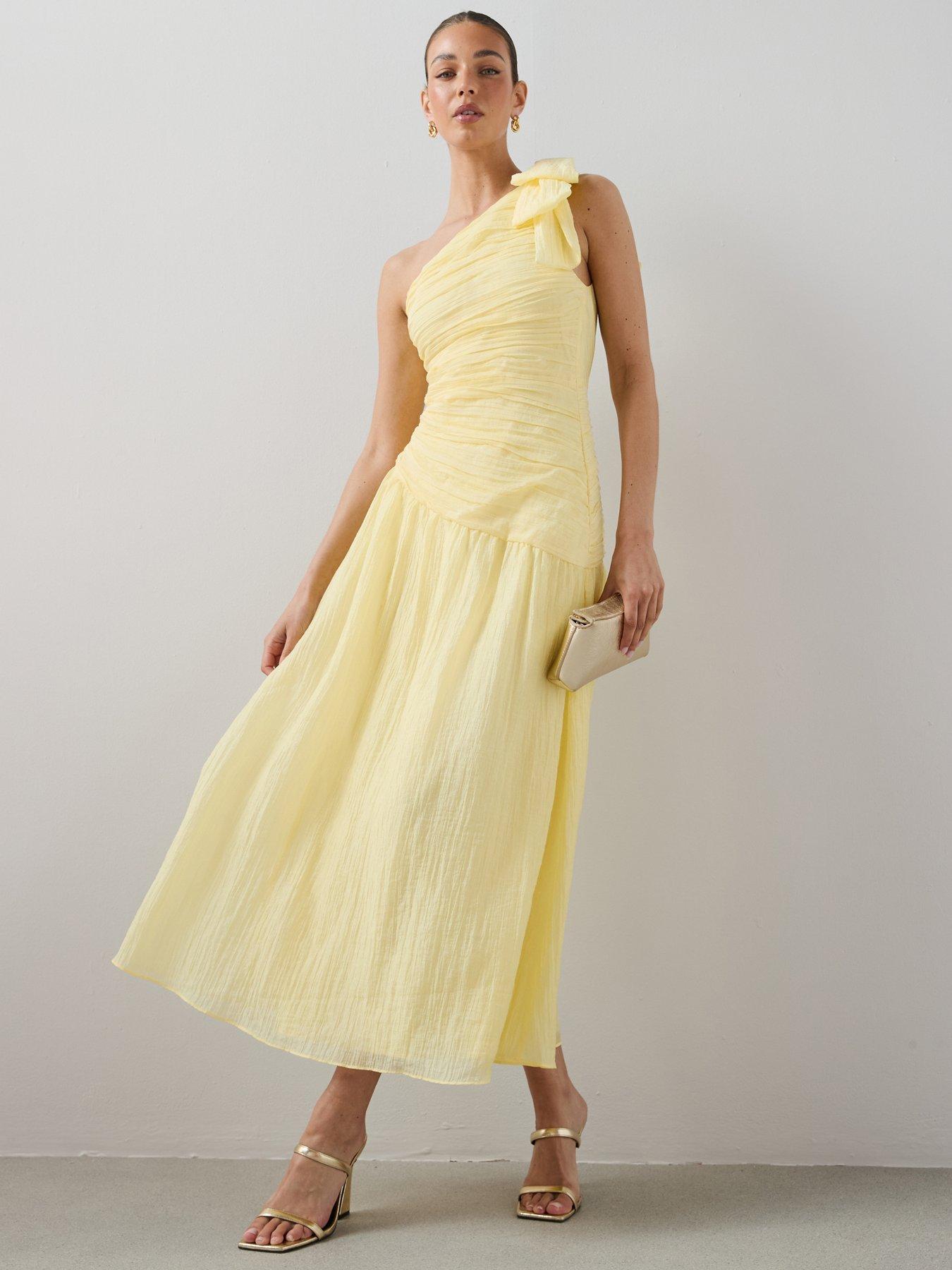sachin and babi light blue dress Hope One Shoulder Mini Dress in Yellow