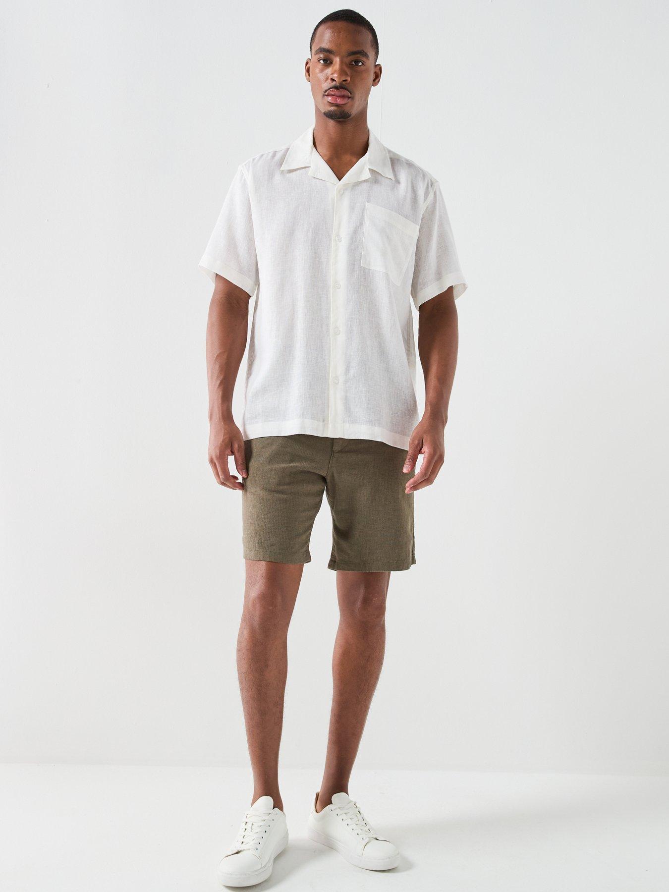 Image 3 of 4 of Selected Brody Slim Fit Linen Shorts