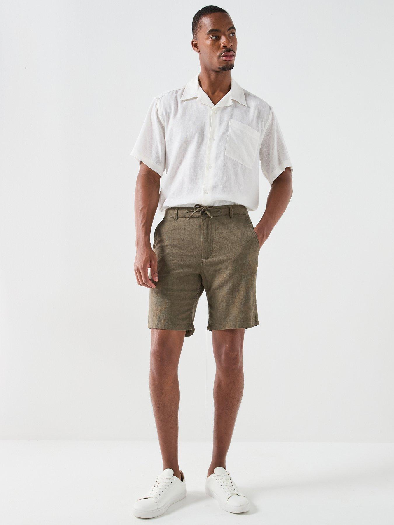 Image 4 of 4 of Selected Brody Slim Fit Linen Shorts