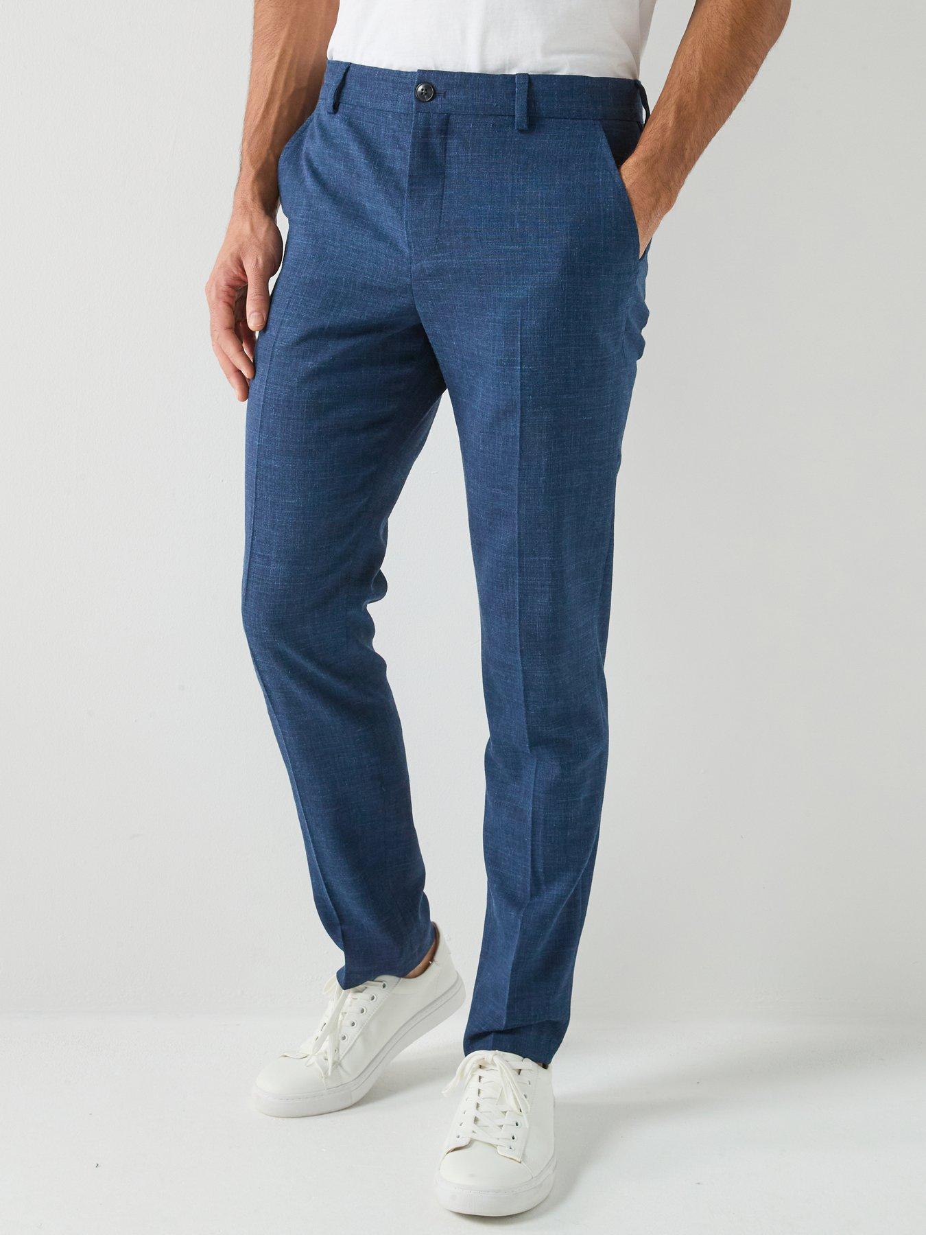 Selected Oasis Slim Fit Linen Suit Trousers
