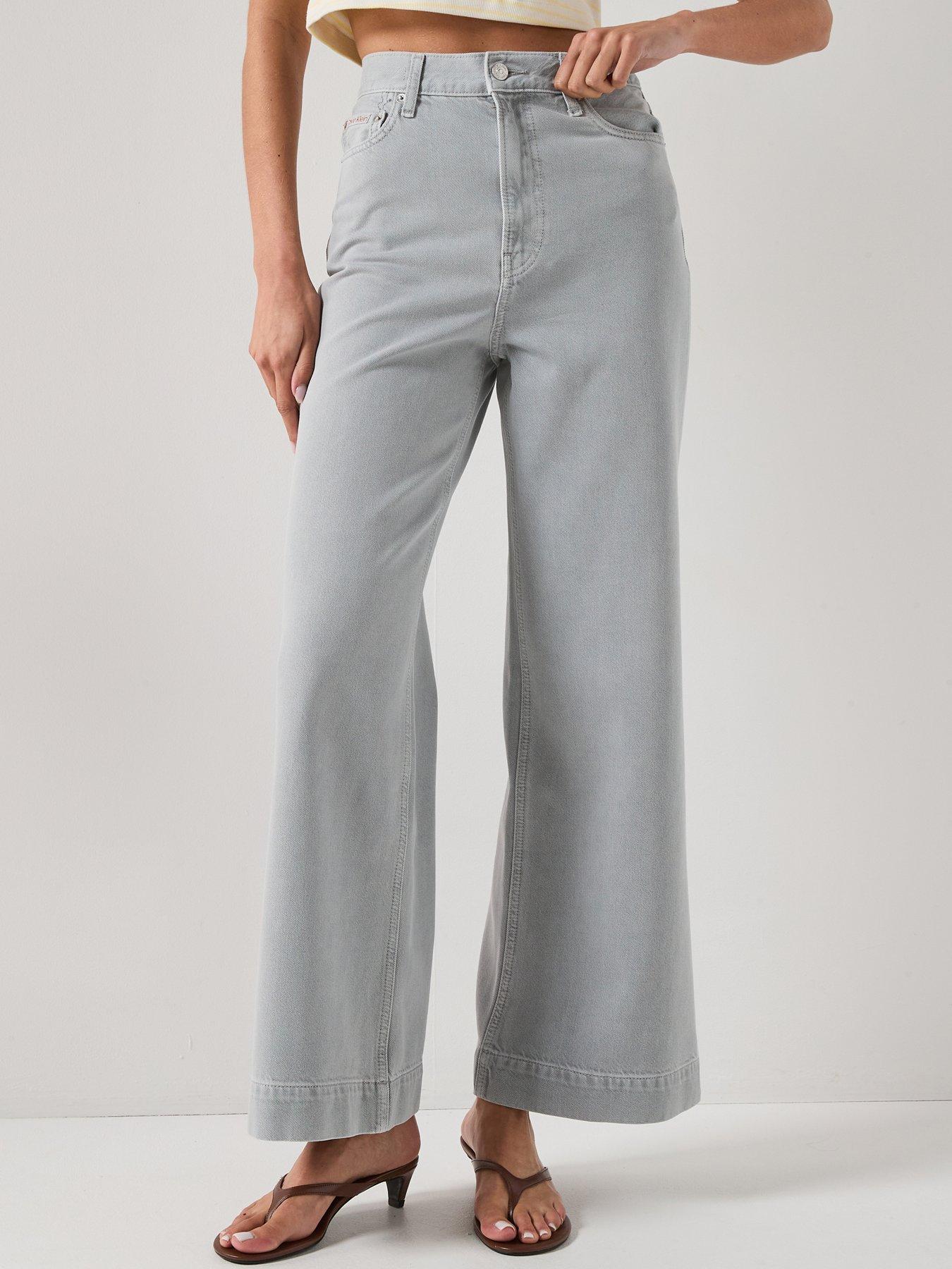 Calvin Klein Jeans Rib Cage Wide Leg - Soft Grey