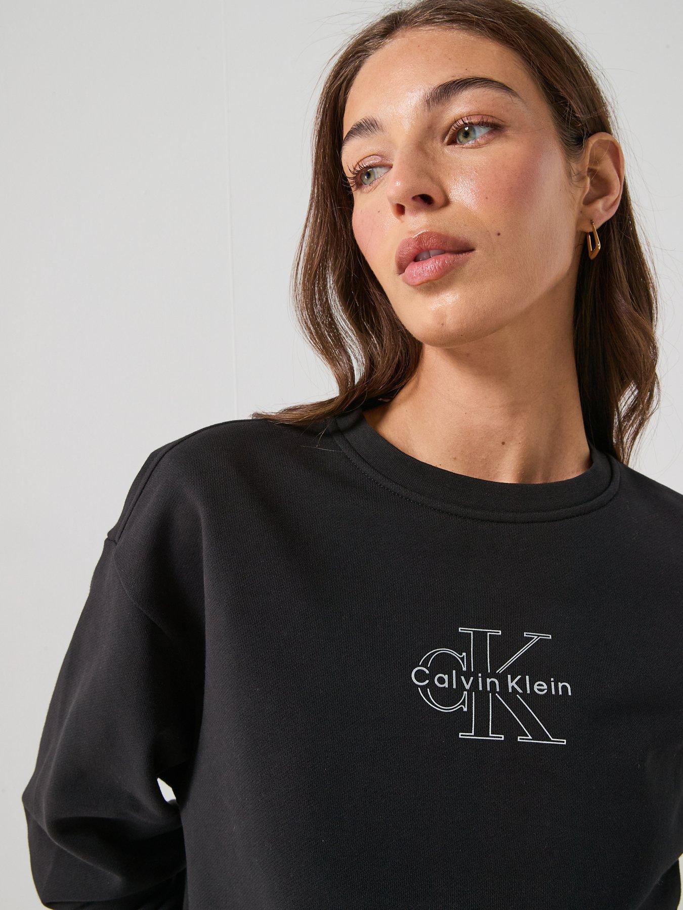 Image 4 of 6 of Calvin Klein Jeans Long Sleeve Crew Neck Sweatshirt - Black