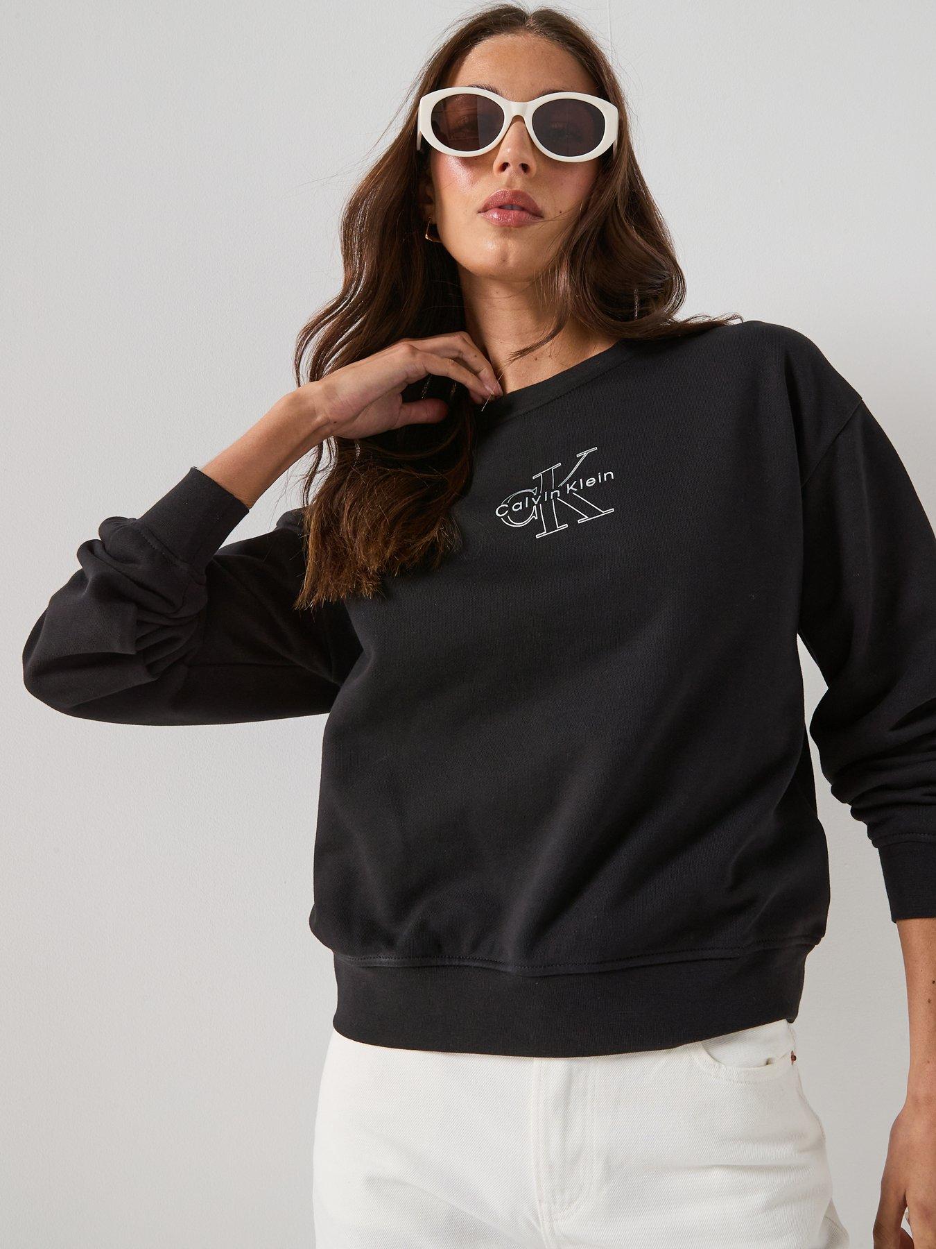 Image 5 of 6 of Calvin Klein Jeans Long Sleeve Crew Neck Sweatshirt - Black