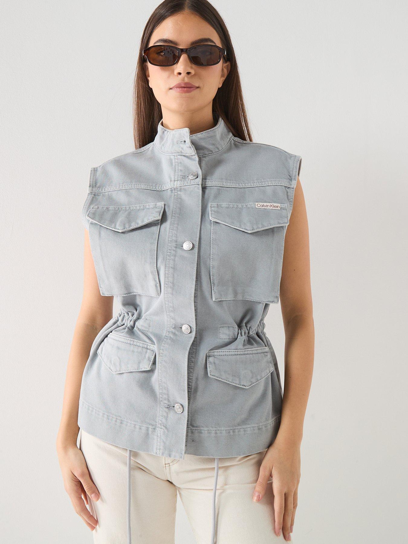 Calvin Klein Jeans Utility Field Vest - Soft Grey