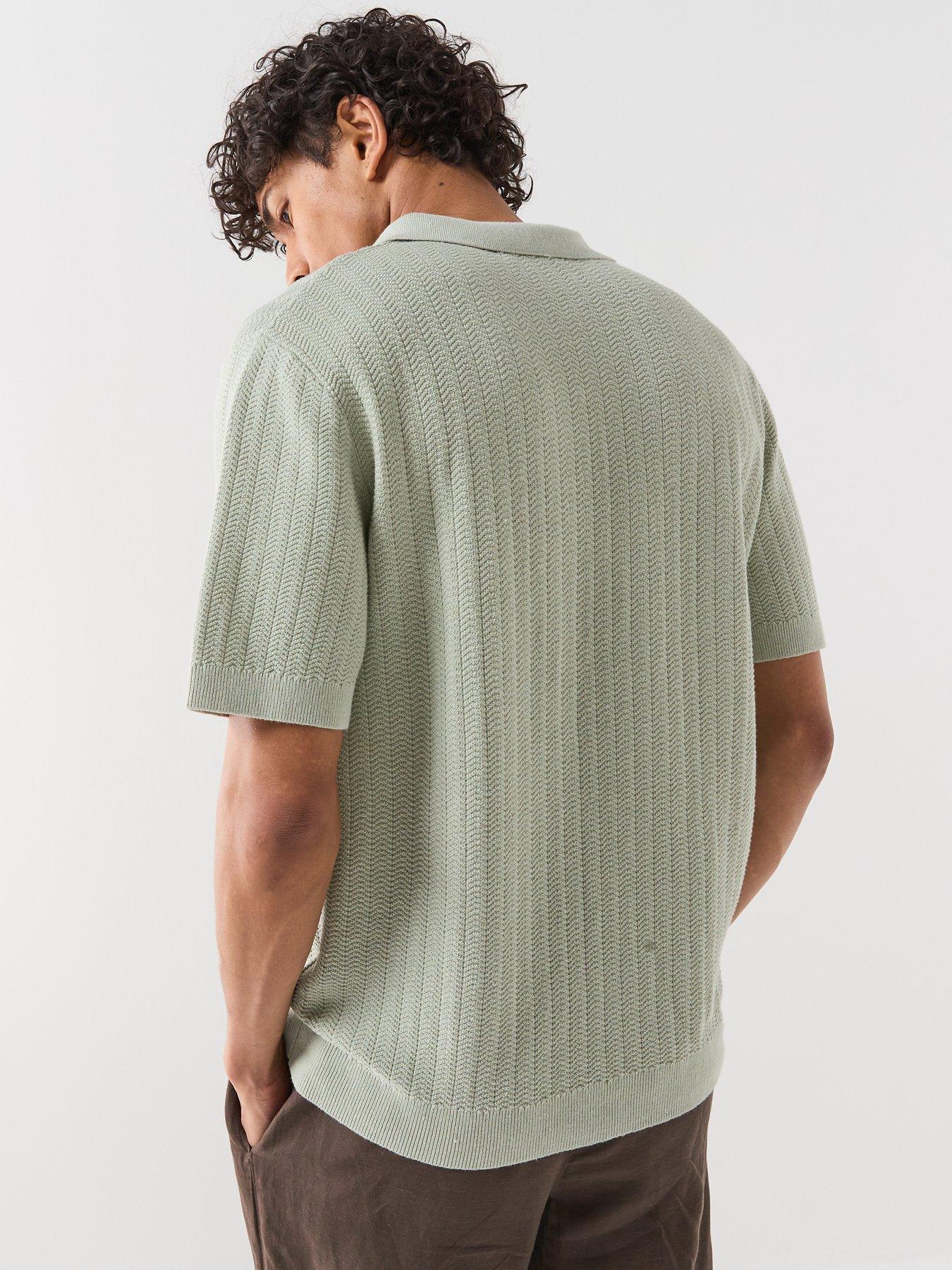 Image 2 of 5 of Selected Selected Mattis Linen Blend Open Collar Polo Shirt