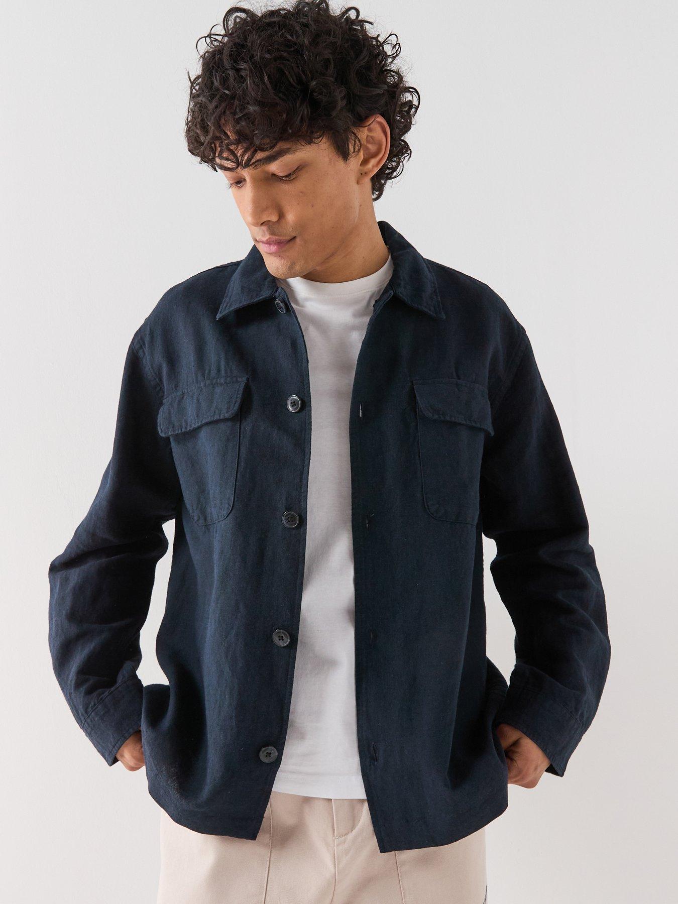 Selected Leroy Linen Blend Overshirt - Black