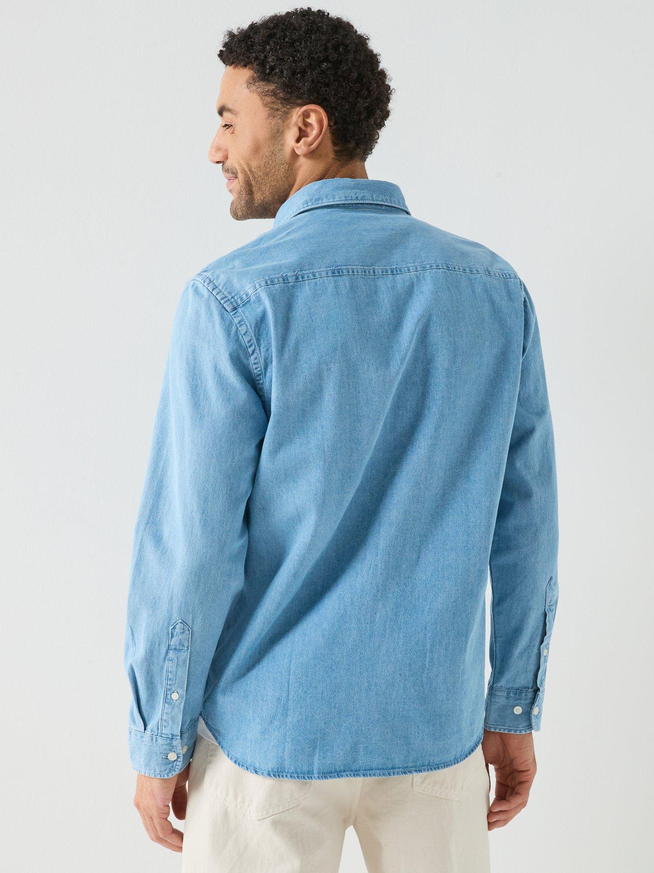 Image 2 of 6 of Selected Carlo Long Sleeve Denim Shirt - Blue