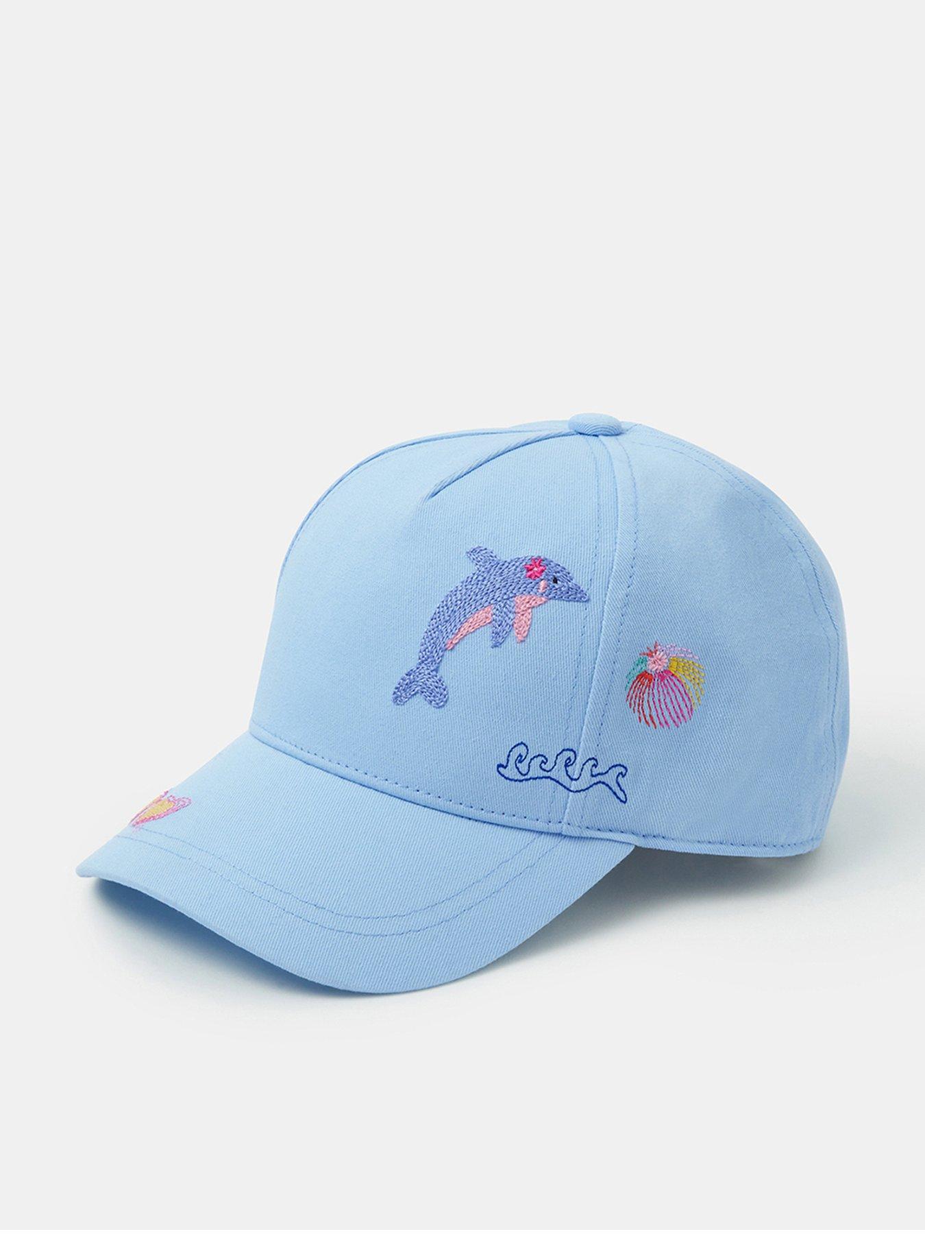 Accessorize Girls Sea Life Embroidered Cap - Blue